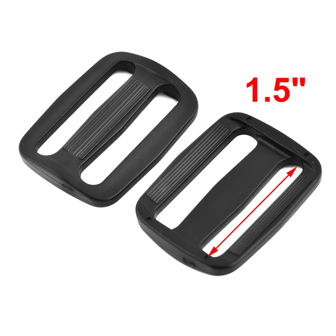 Plastic Adjustable Backpack Bag Belt Glide Buckle 38mm Strap Width 20 Pcs