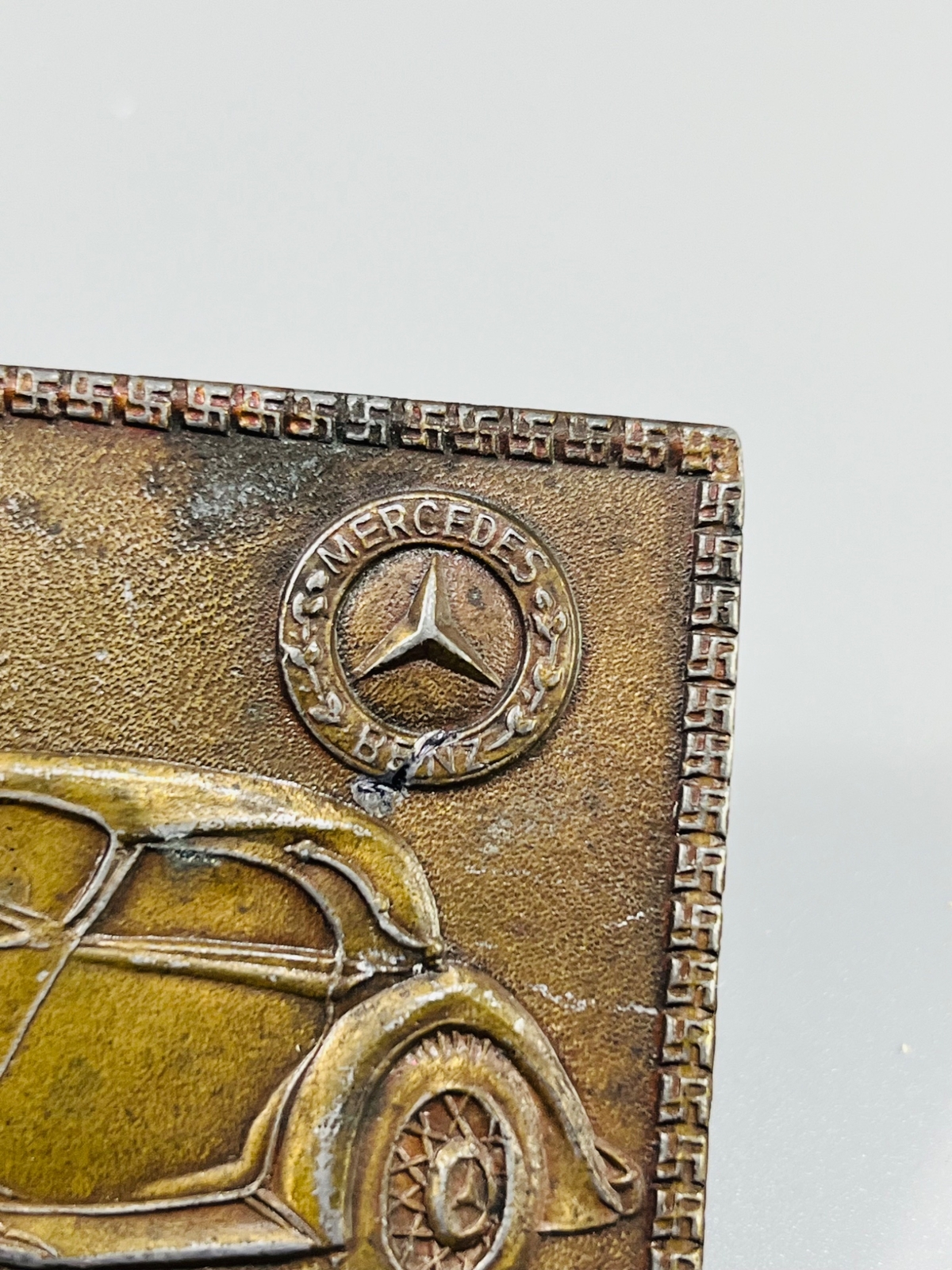 Vintage Lewis Buckles Chicago Mercedes Benz Cabriolet A Brass Belt Buckle