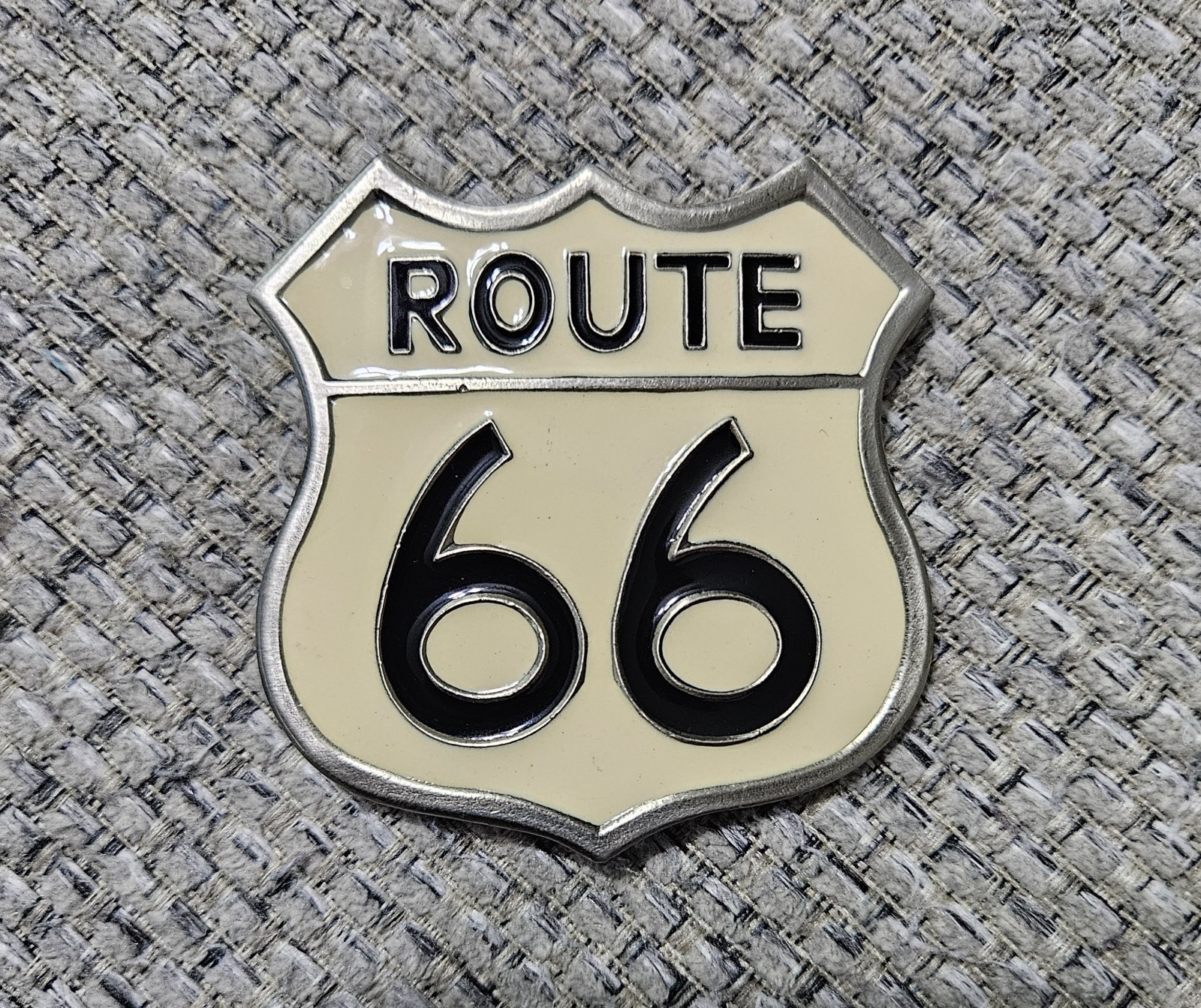 Vintage 1980s Route 66 Belt Buckle – Made In USA – Nice Condition