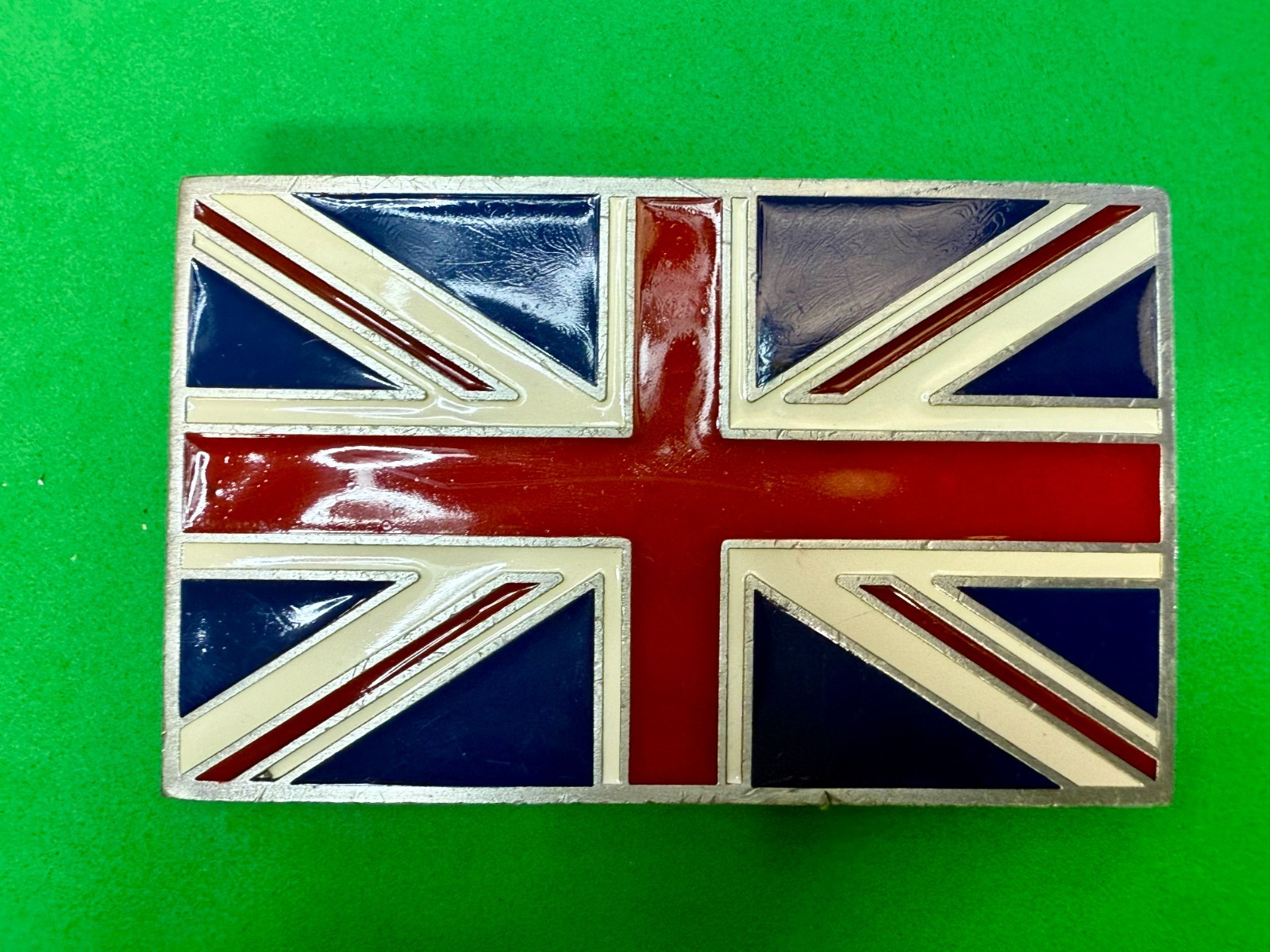 Great Britain Union Flag British Jack United Kingdom G.A.P. Pewter Belt Buckle