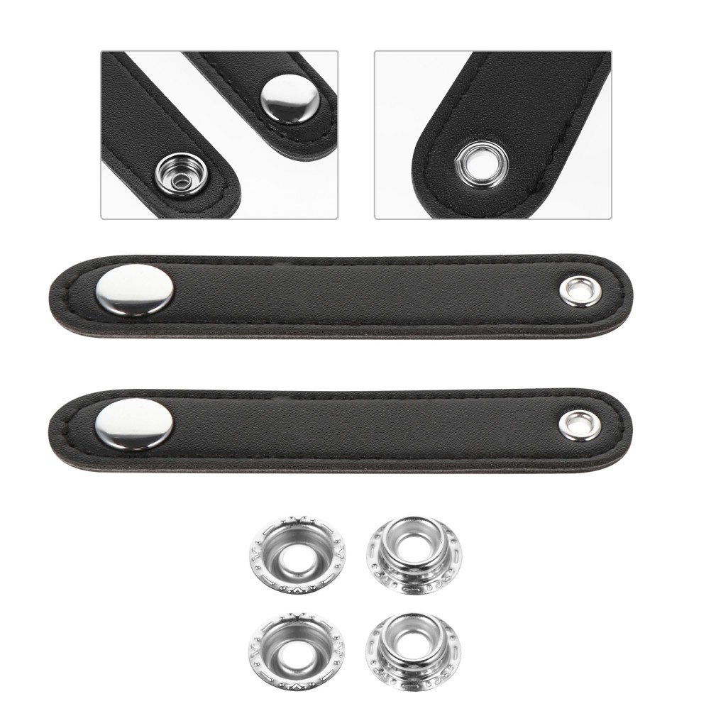 2Pcs Durable Black Bellows Buckle Belt Accessories for Bass Accordion Use
