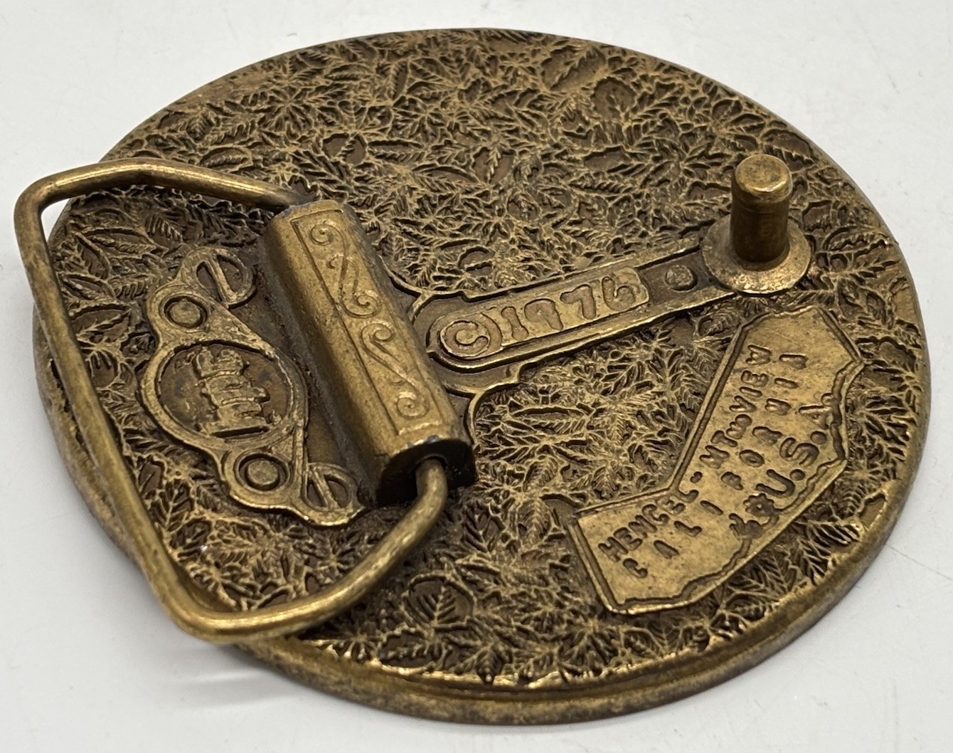 VTG Quarter Dollar Solid Brass Belt Buckle United States America Eagle Coin