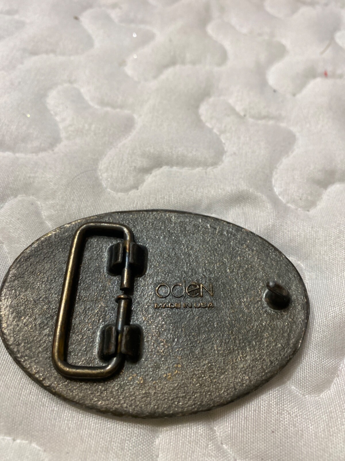 Vintage BUDDY Belt Buckle By Oden – Made In USA – 2-3/4”x 2”