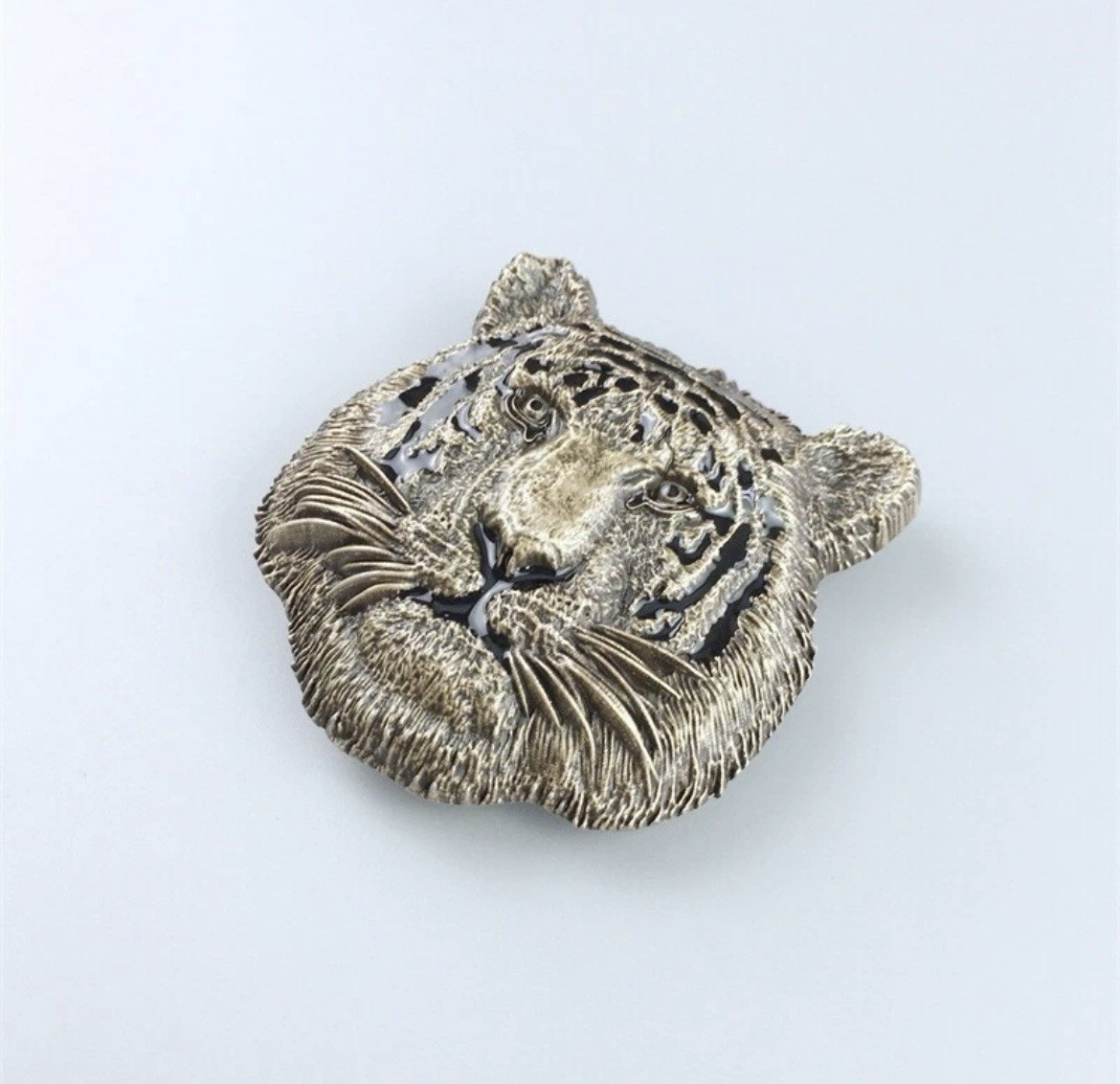 Antique Bronze Plated Tiger Metal Belt Buckle