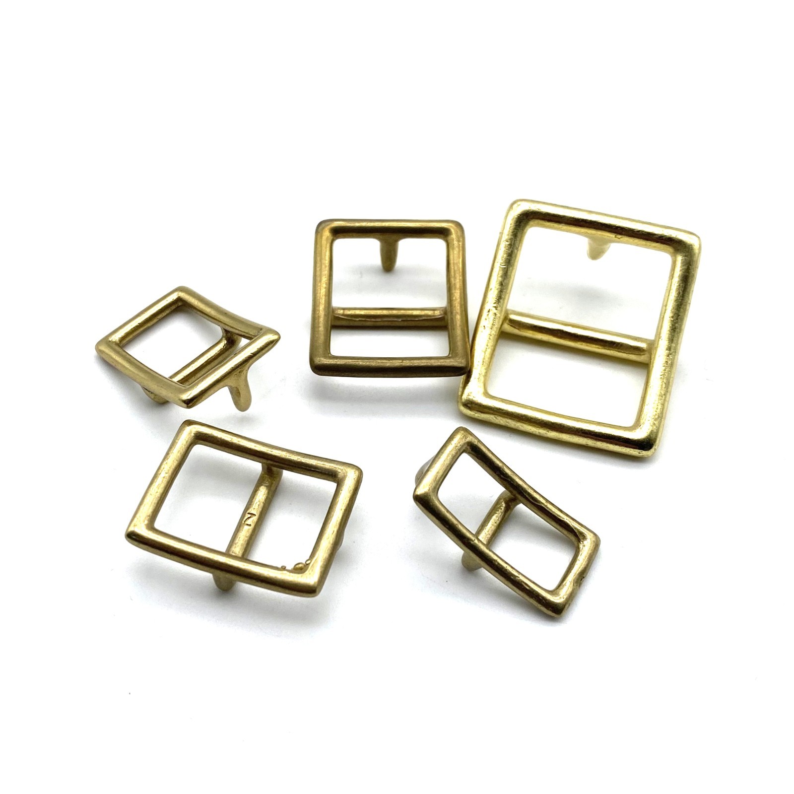 Brass Casted Buckle No Center Pin 5 Size 9.6/13.8/16.1/19.5/24mm