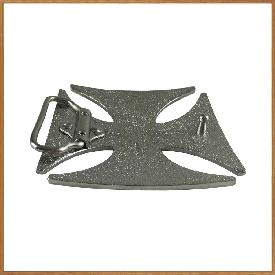 IRON CROSS BELT BUCKLE maltese cross chopper motorcycle outlaw biker buckle