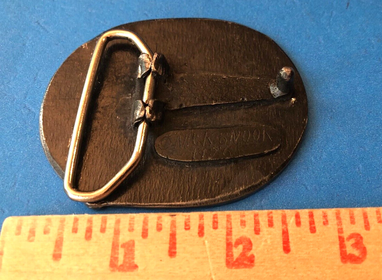 VINTAGE KAWASAKI TRIPLE BELT BUCKLE H1 H2 S1 S2 – ALSO HAVE OWNERS MANUAL LISTED