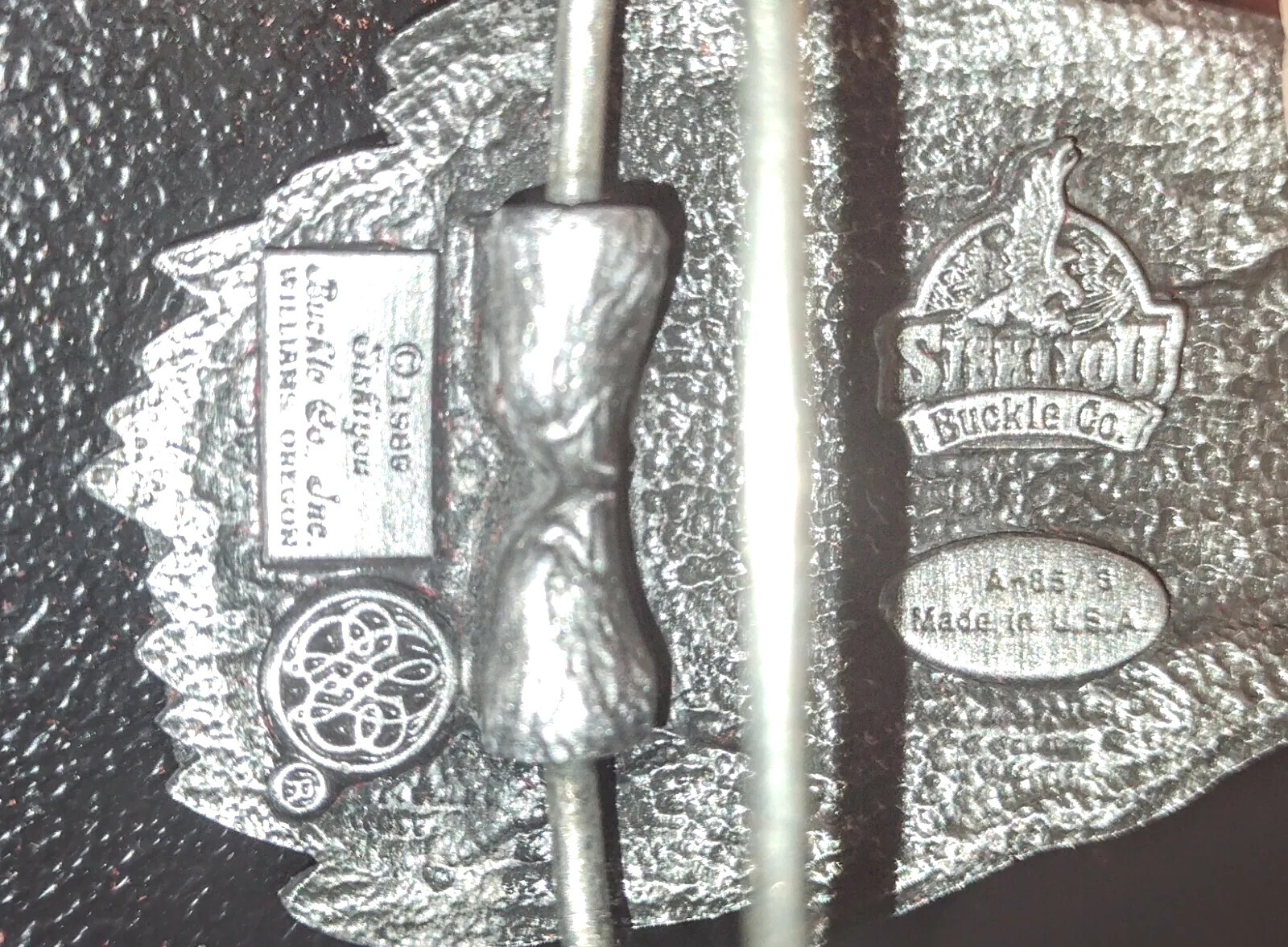Belt Buckle Bald Eagle Pewter Big Cabin Siskiyou 1989 American Patriotic USA