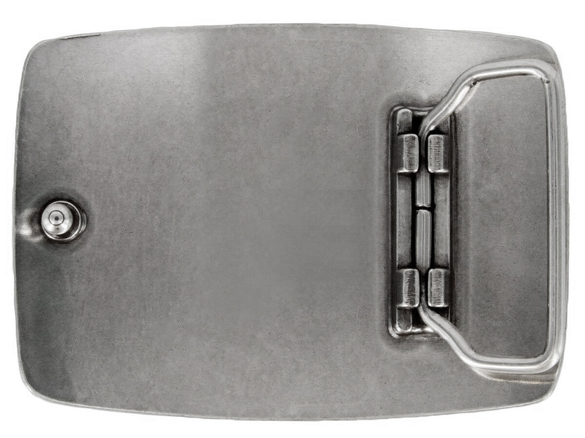 Antique Silver Star Engraved Buckle Fits 1-1/2&Prime; (38mm) Wide Belt