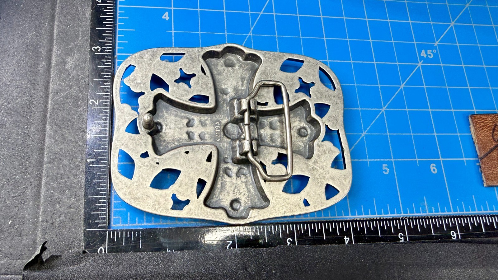Openwork Iron Cross Medieval Religious Faith Symbol Gothic Biker Belt Buckle