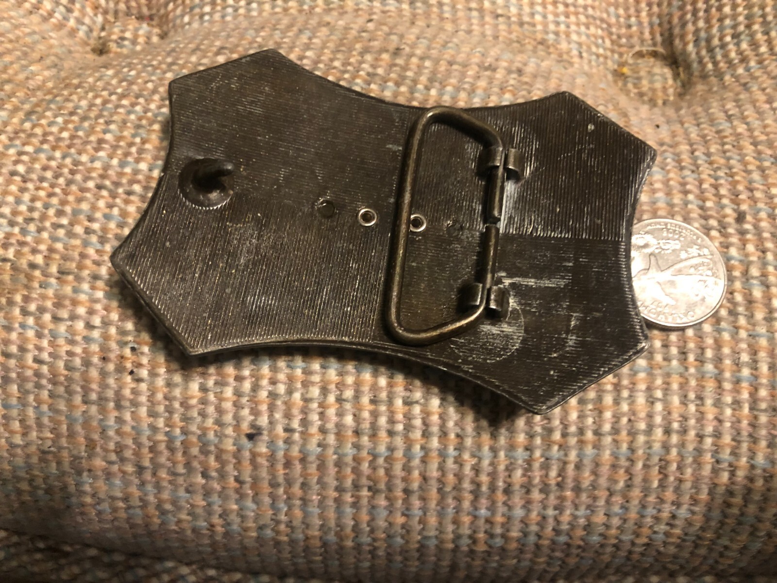 Silver Western Belt Buckle With Polished Stone