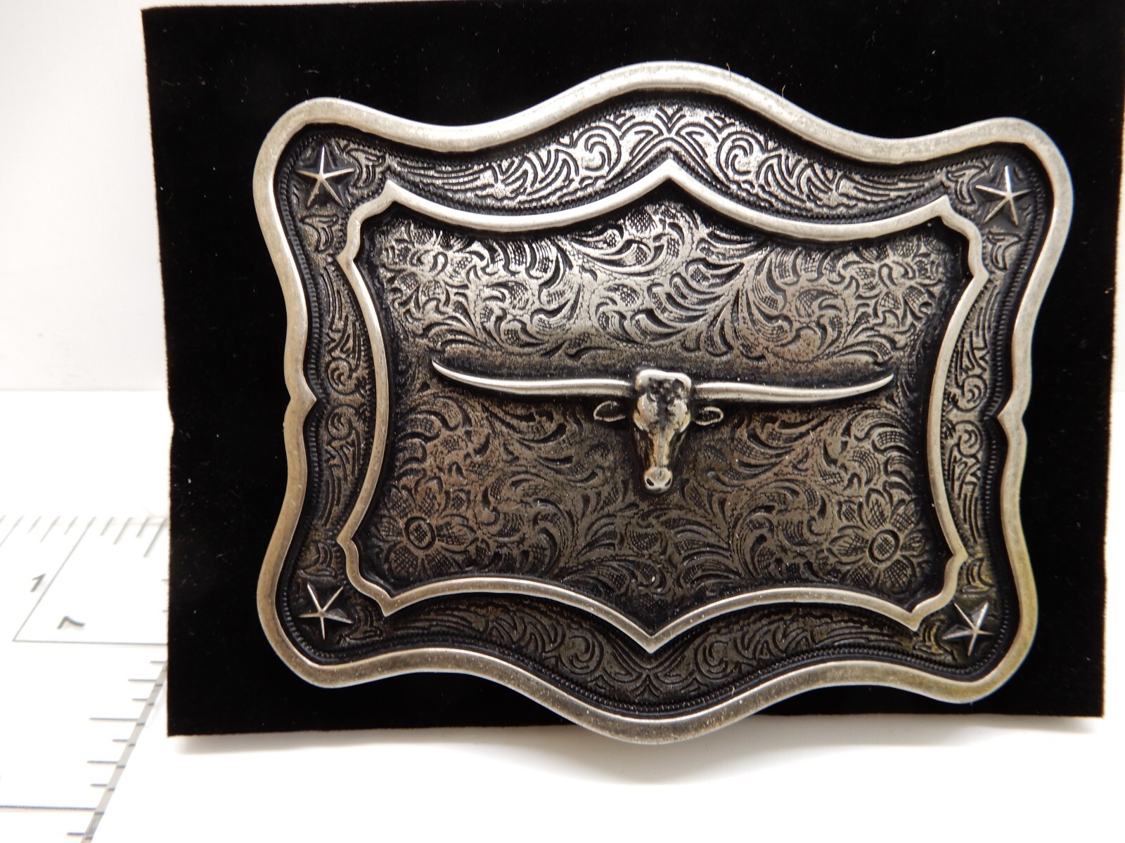 Montana Silversmiths Belt Buckle Get The Horns Longhorn Silver A985S