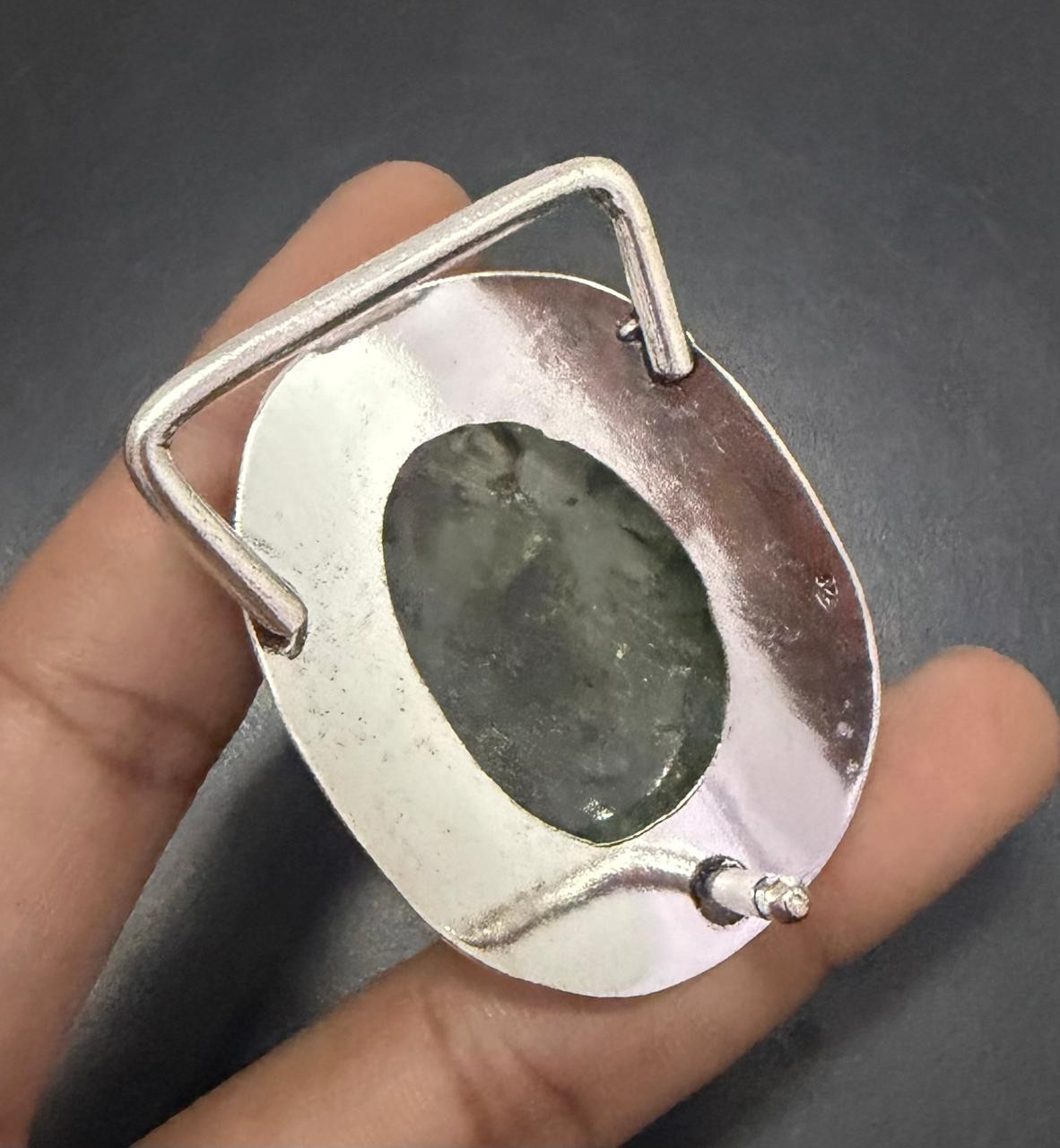 Moss Prehnite Gemstone 925 Sterling Silver Handmade Belt Buckles Vintage Gift