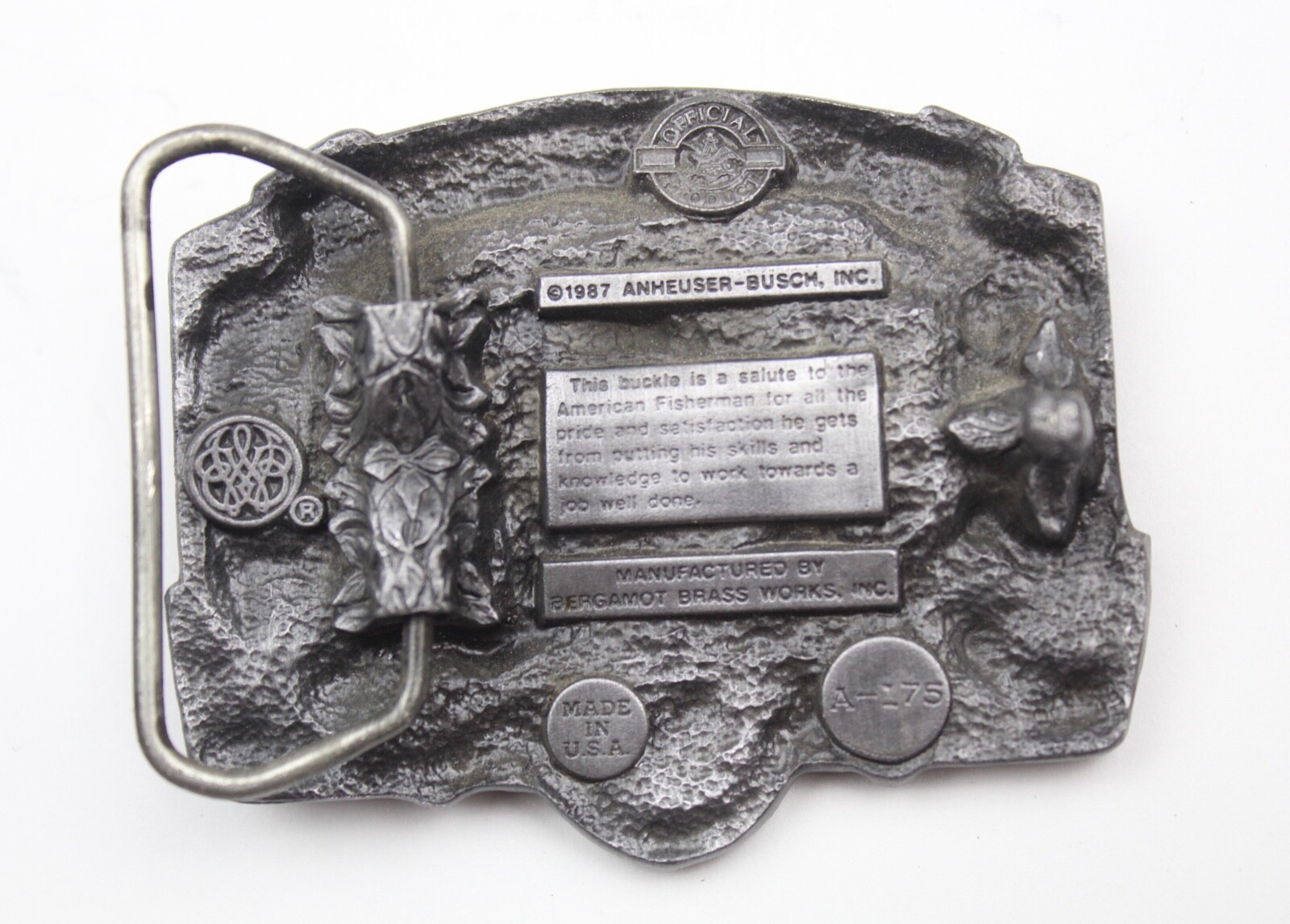 Bergamot Anheuser-Busch Inc. The American Fisherman A-175 Belt Buckle