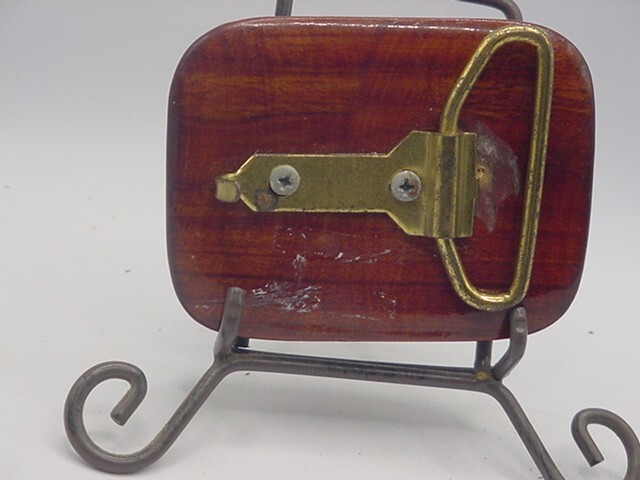 Hand Crafted Artisan Wooden Belt Buckle with inlaid
