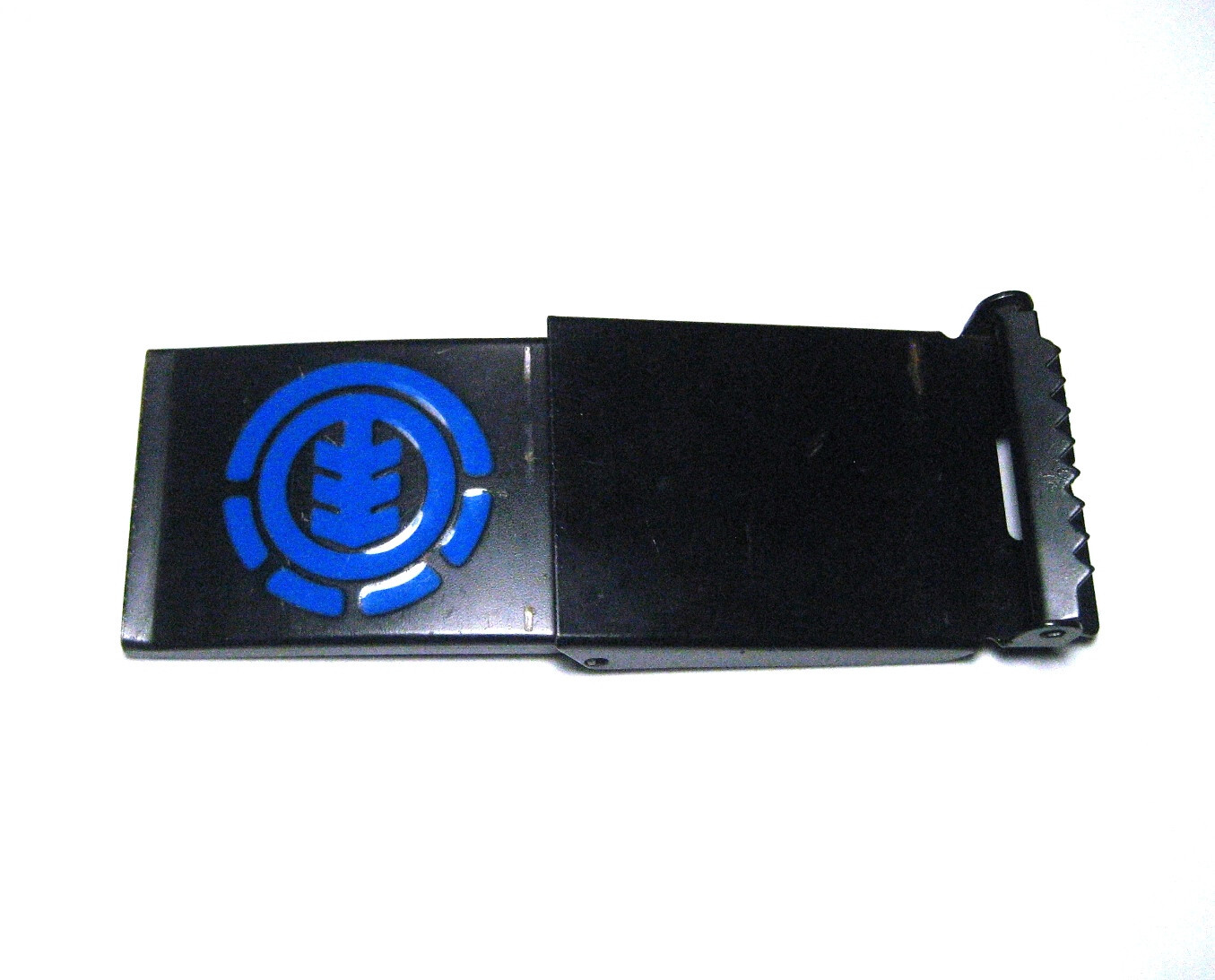 Element Skateboards Belt Buckle Black Painted Steel Blue Enamel Logo 2 5/8&Prime; NICE