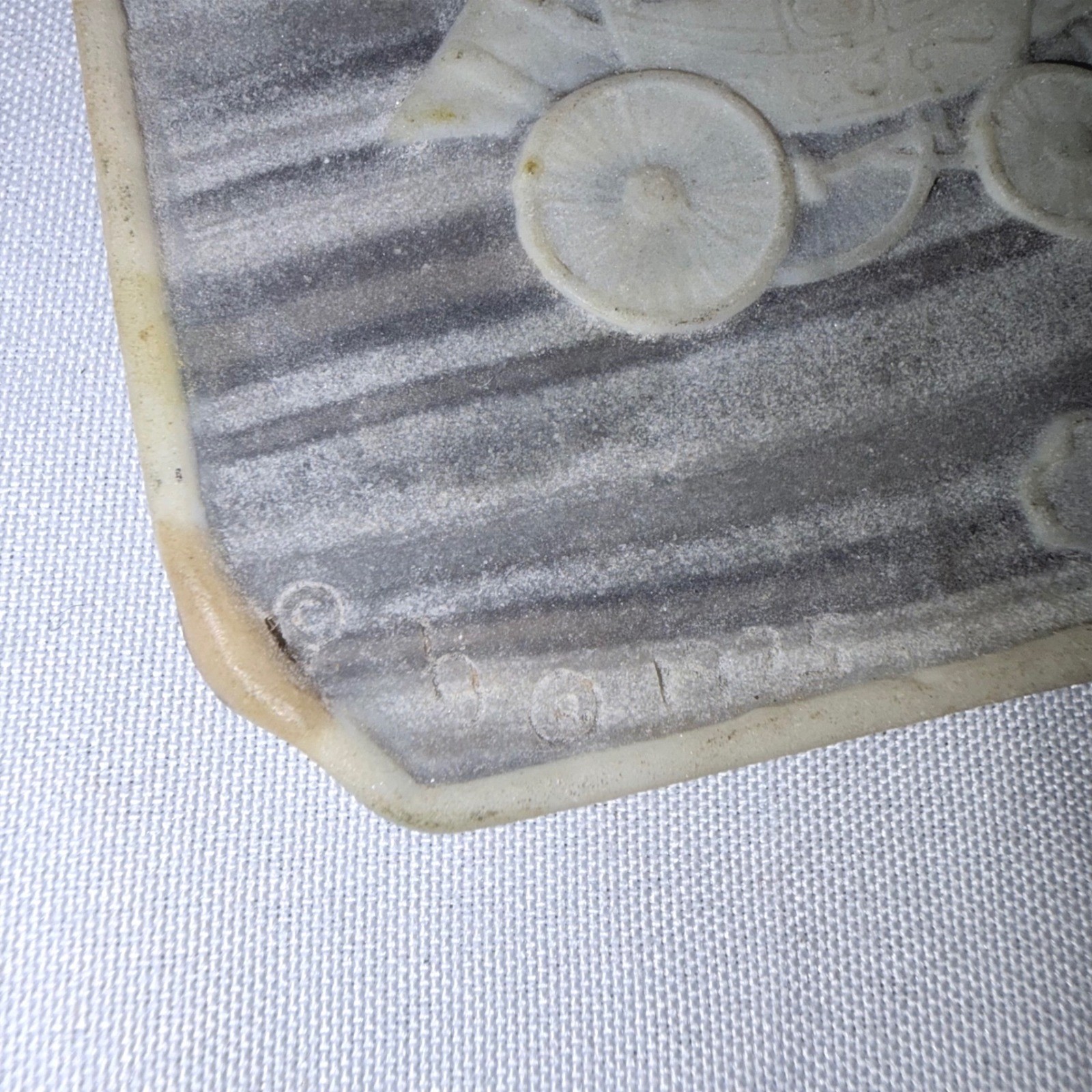 Belt Buckle Vintage Stagecoach Marbled Grey White OS