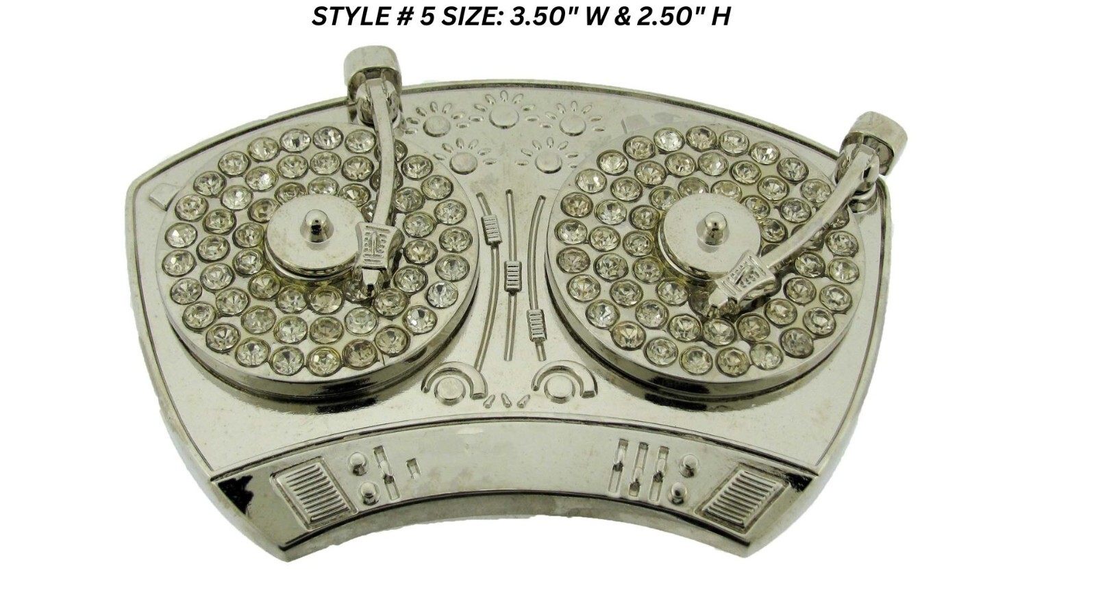DISCO MENS ROCK REBEL Retro Turntable Belt Buckles Blaster Radio Dj Ghetto Music