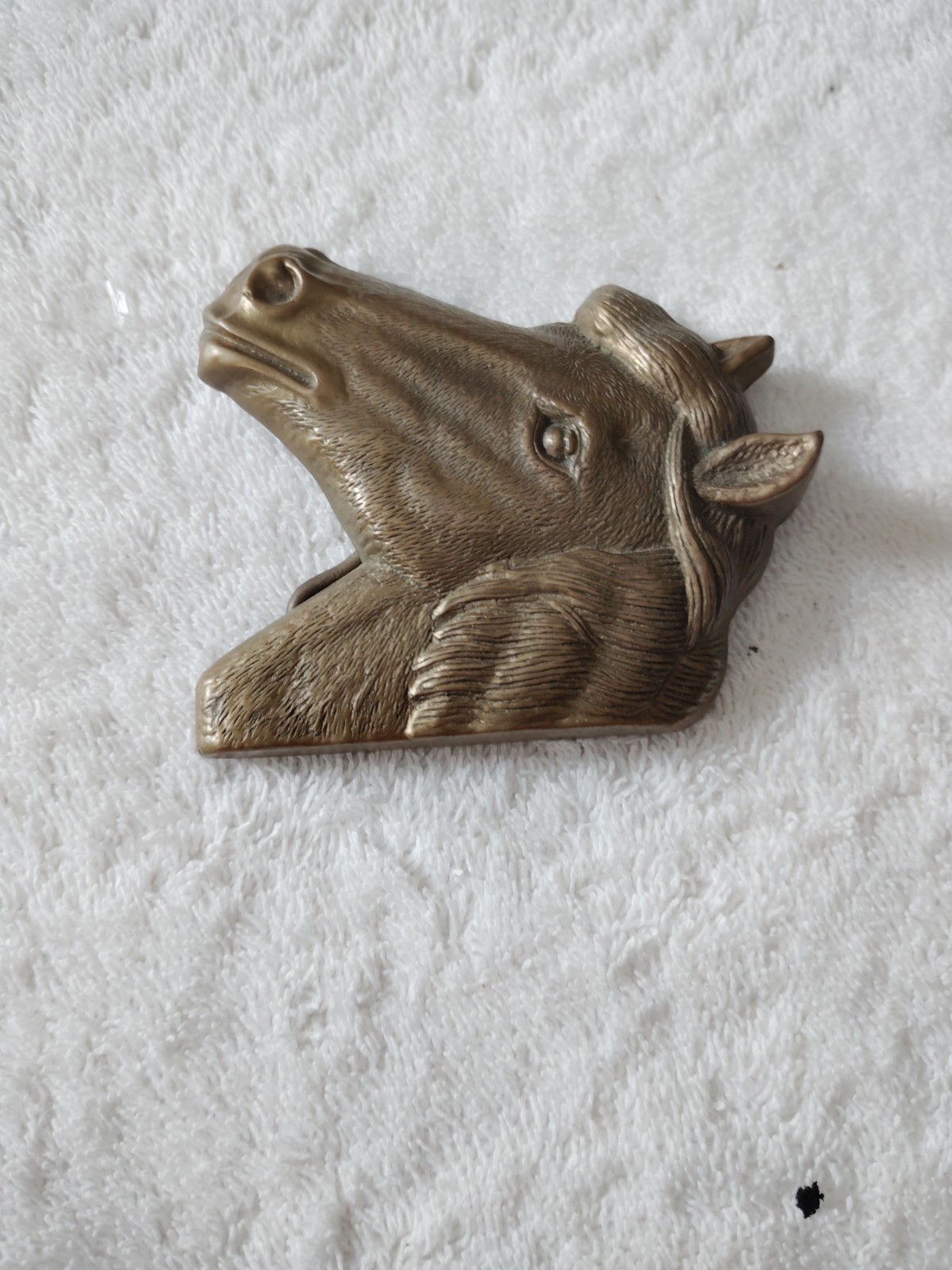 Horse Head BBB 1979 Baron Buckle Solid Brass Horse/ Equiestrian Belt Buckle