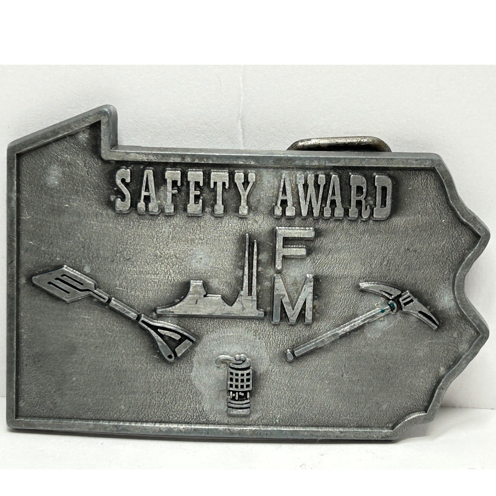 Pennsylvania State Shape Safety Award Belt Buckle Industrial Mining