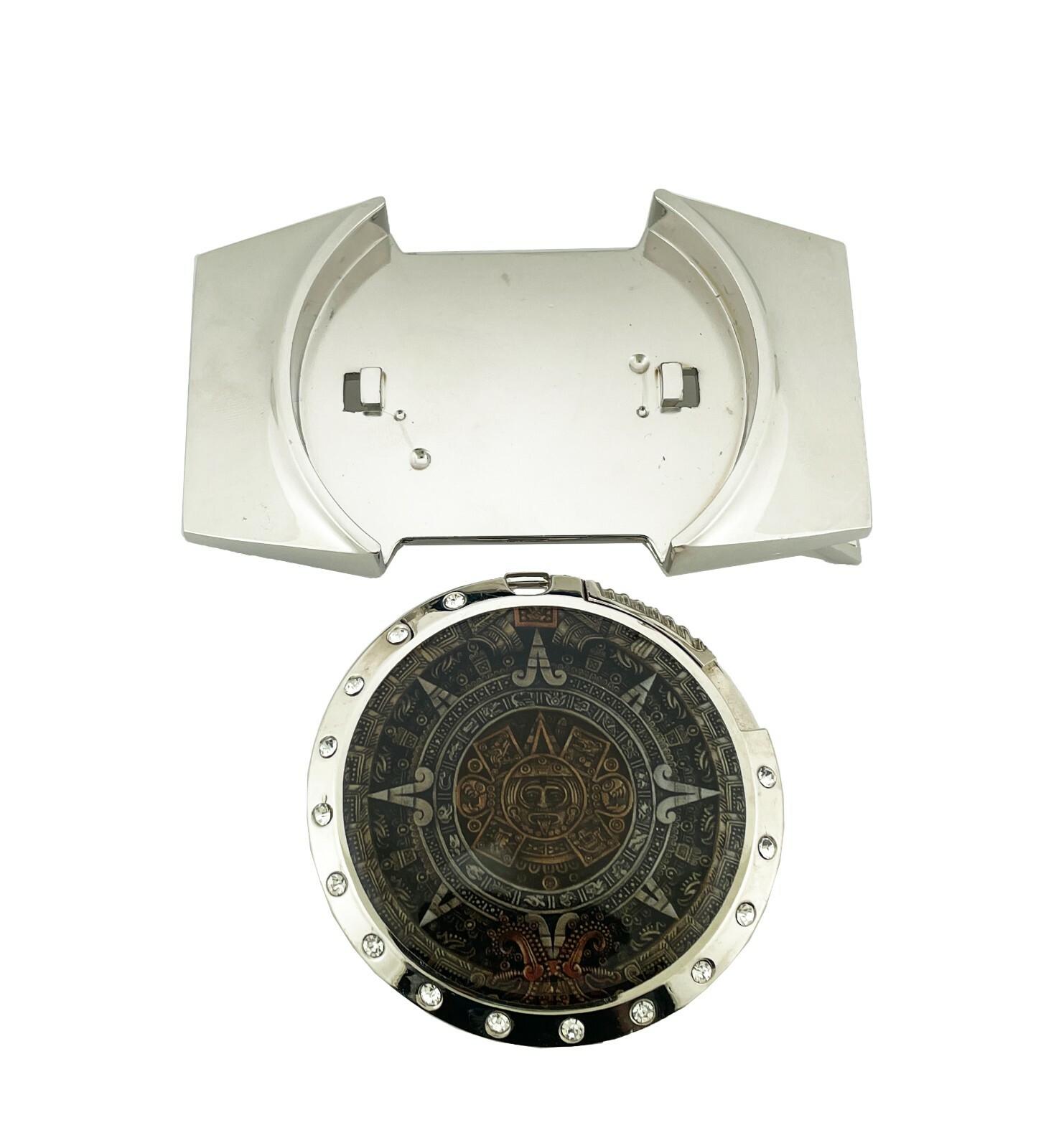 Aztec Calendar REMOVABLE LIGHTER & Belt Buckle Combo New Mayan Western Rodeo