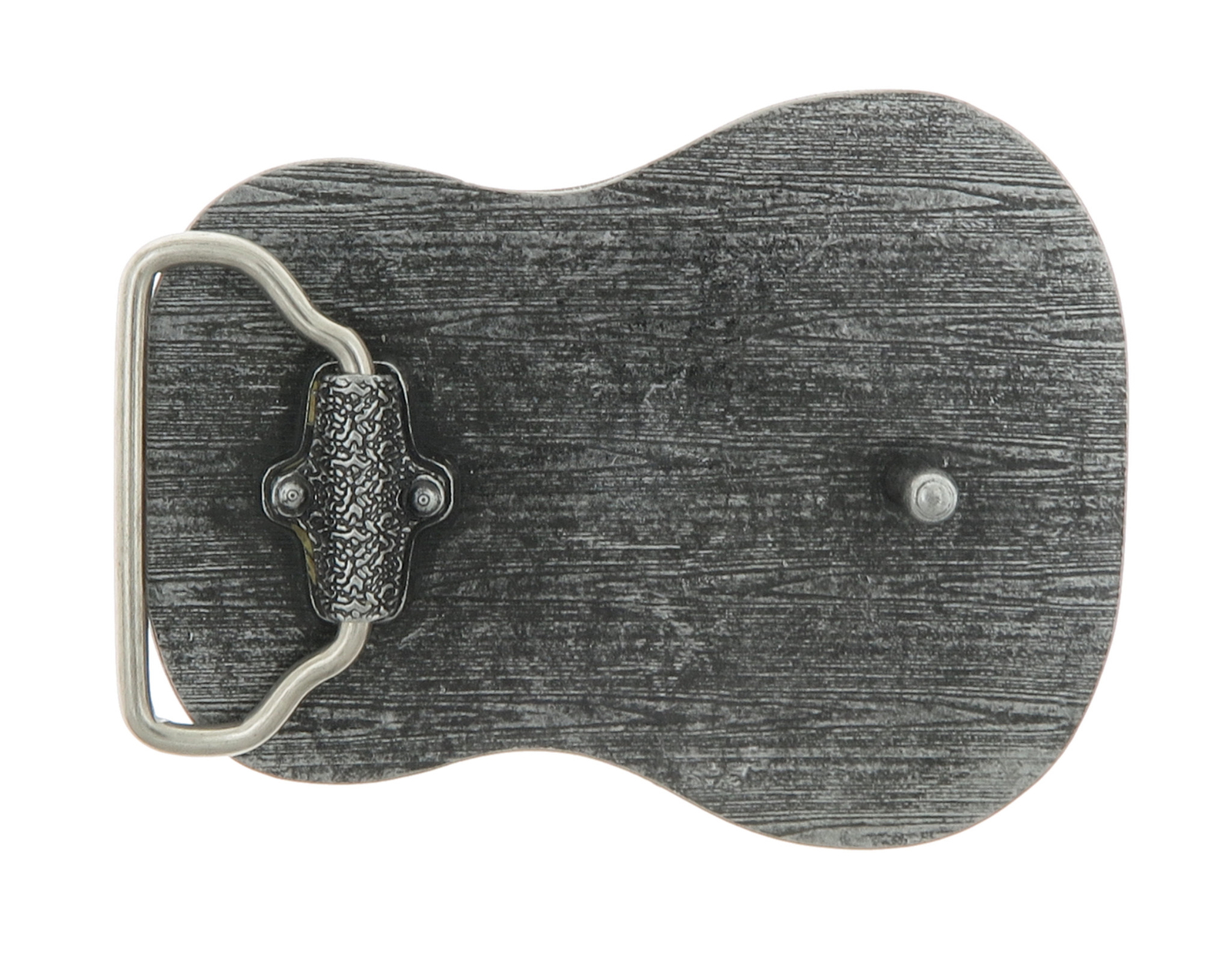 Guitar Body Antique Silver Metal Belt Buckle