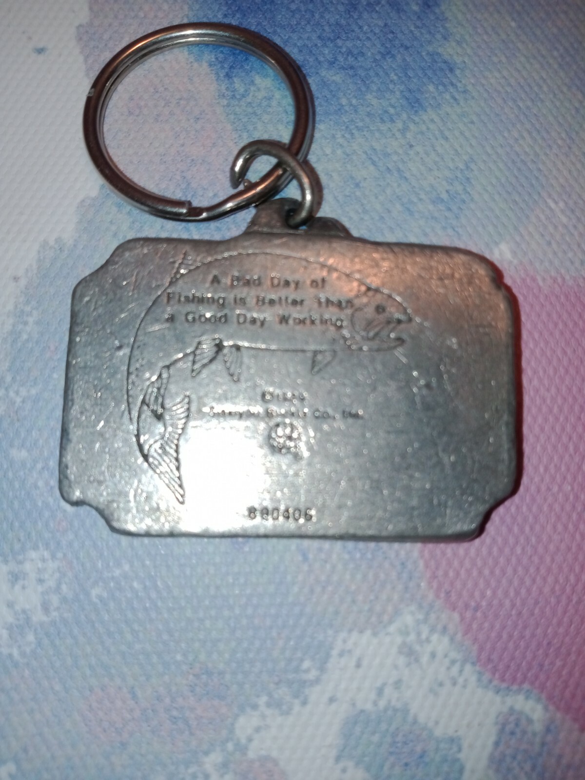 Vintage 1989 Siskiyou Buckle Co. A Bad Day Of Fishing Keychain