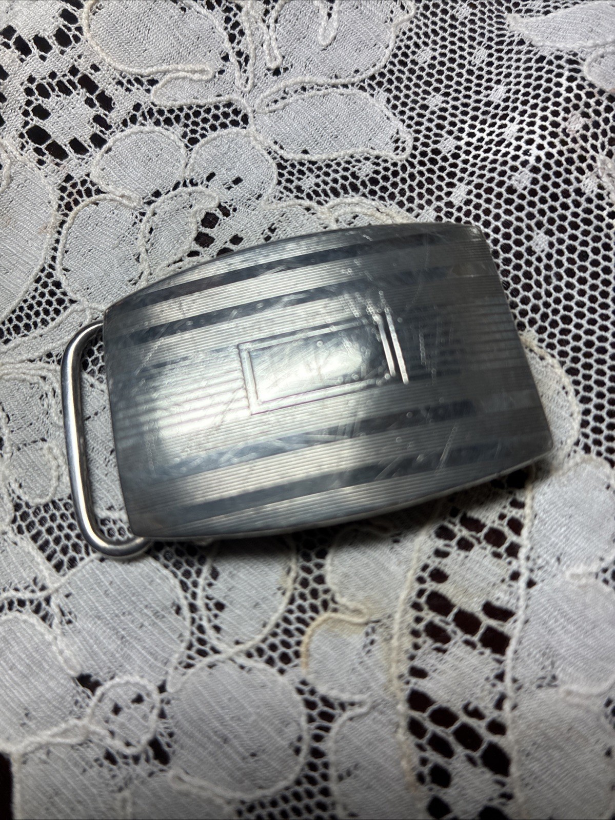 TIFFANY Or BROGAN CO. 925 Sterling Silver Antique Art Deco Spiral Belt Buckle