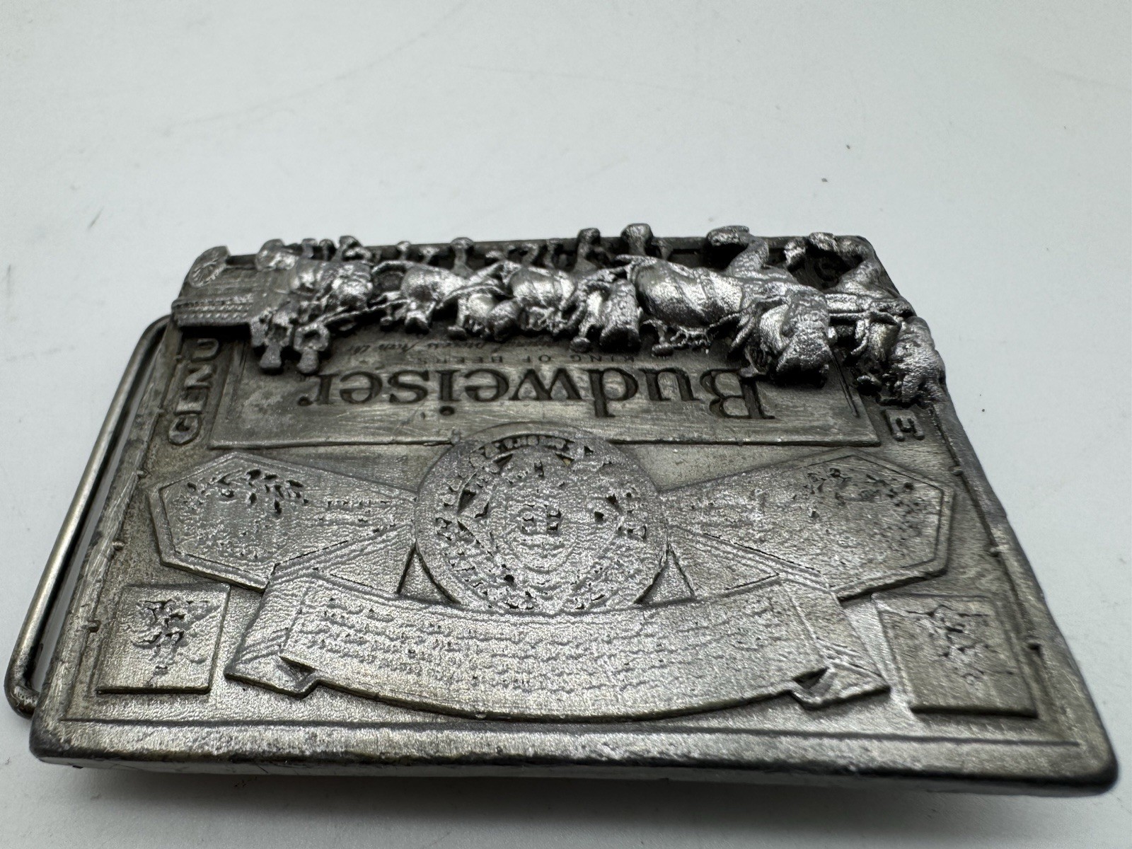 Vintage Budweiser Clydesdale Memorabilia Belt Buckle Markatron
