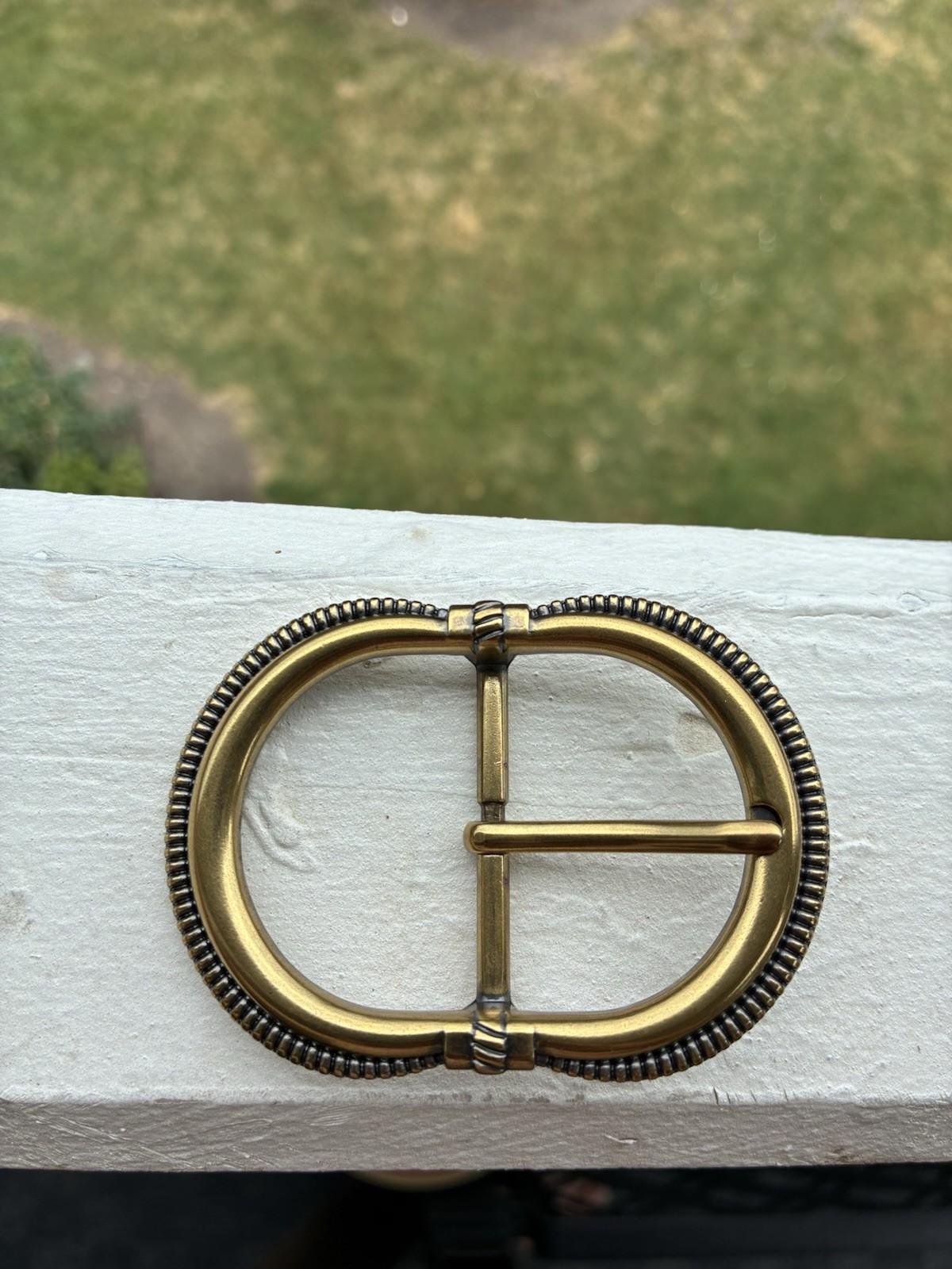Rope Edge Oval Belt Buckle – French Zamak, 40mm
