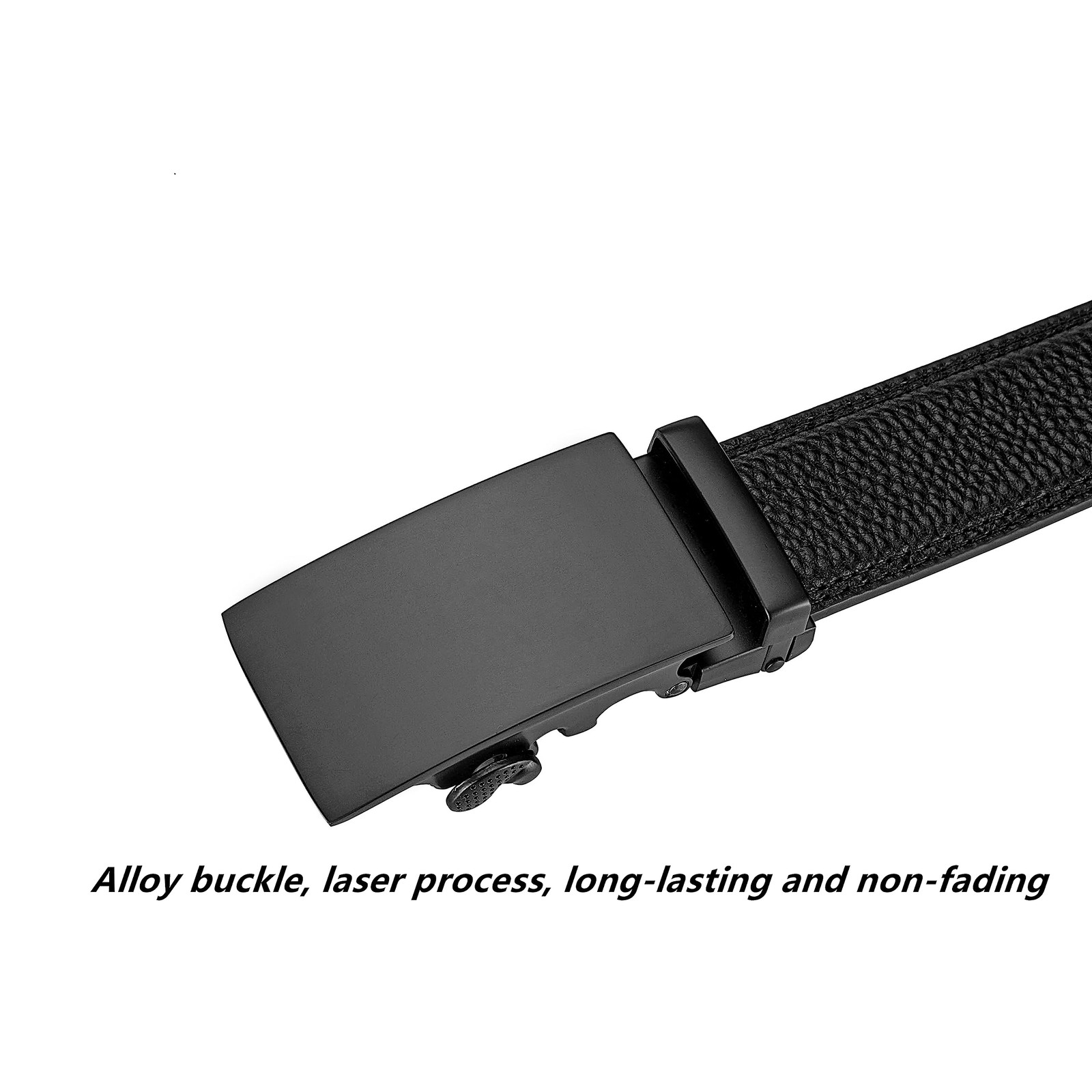 EVIRON Men&rsquo;s Leather Belt made of Top 36&Prime;-42&Prime; Waist Adjustable, Black Style 1