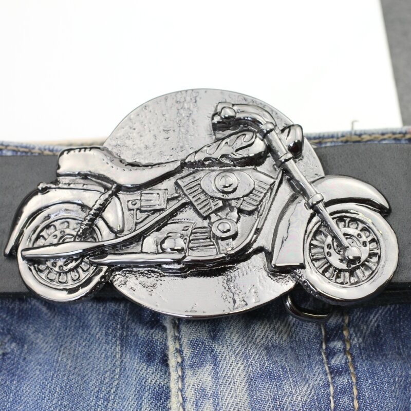 Motorcycle Belt Buckle Rose Gold Luxury Biker Accessory Elegant High Quality
