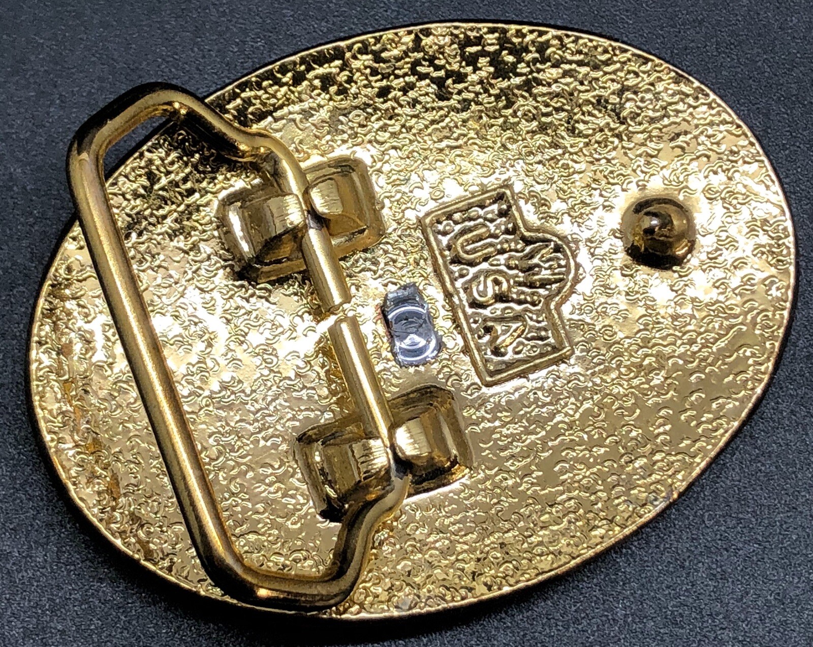 Women&rsquo;s W USA Square-Dancing Western 2-Tone Oval Belt Buckle (RF1072)