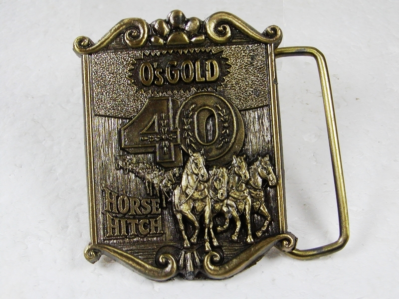 O&rsquo;s Gold Seed Company Brass Belt Buckle by LEWIS BUCKLES Chicago 121615