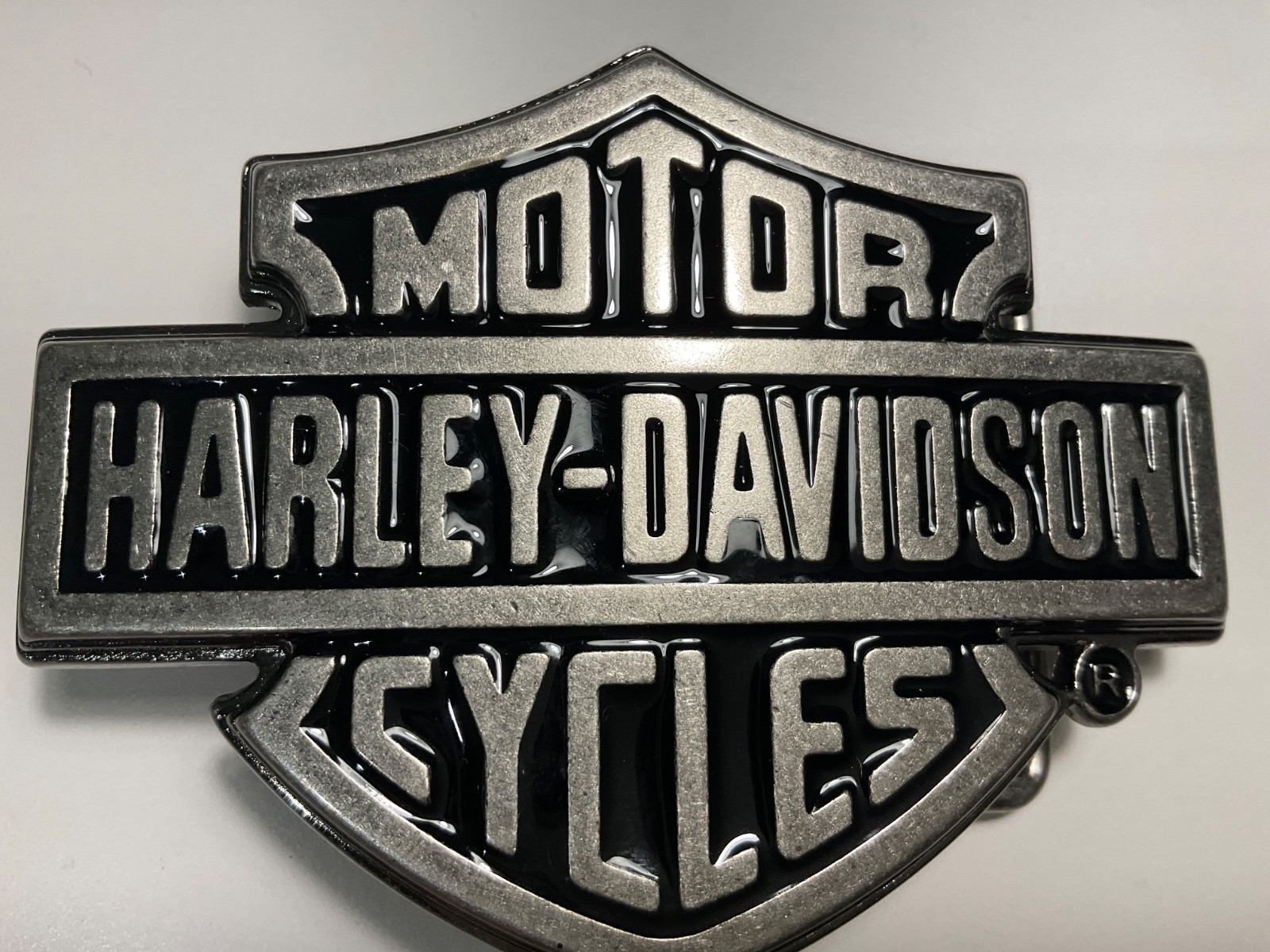 Harley-Davidson Classic Bar&Shield Icon belt buckle.Antique nickel.#99593-08VM.