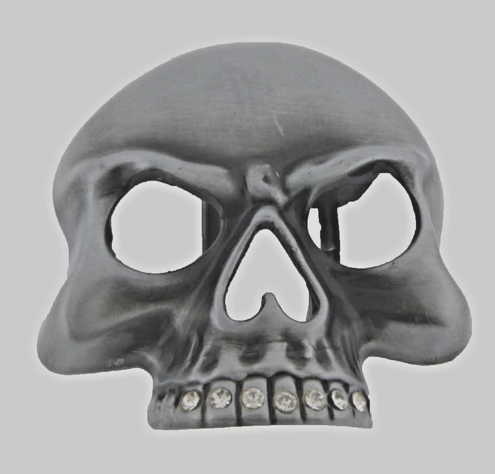 Skull Belt Buckles Men Pirate Skeleton Vintage Antiqued Gray Metal Tattoo Gothic