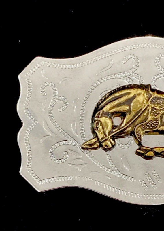 Vintage Western Cowboy Rodeo Horse Belt Buckle – Made in Hong Kong Unbranded