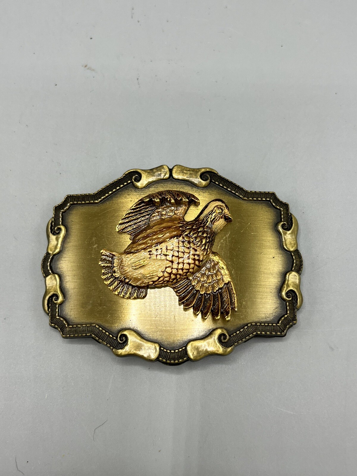 Vintage Quail Bird Belt Buckle 1970s Raintree Jewelry & Co Western Cowboy