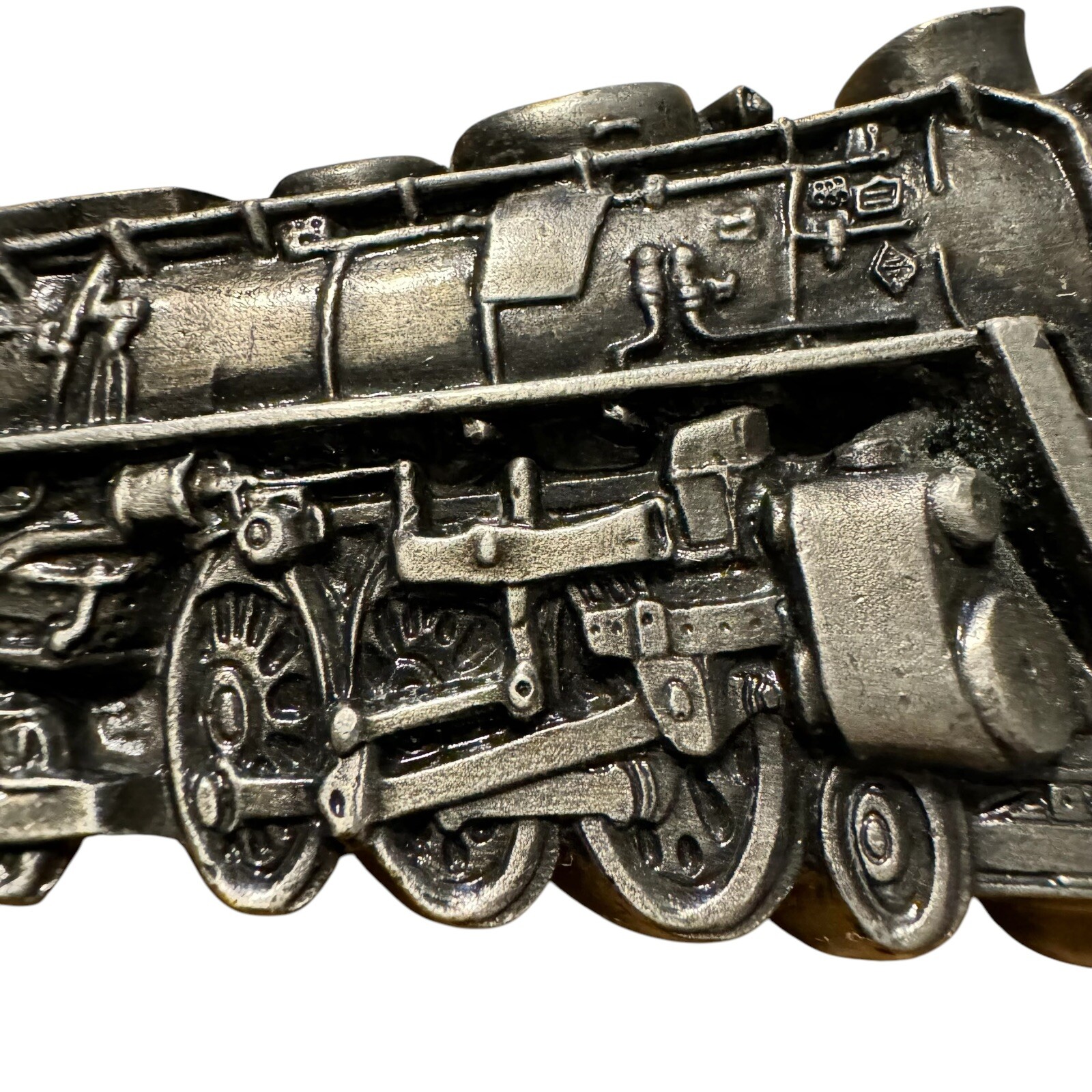 Vintage 1978 Bergamot Brass Works Metal Locomotive Train Belt Buckle Made In USA