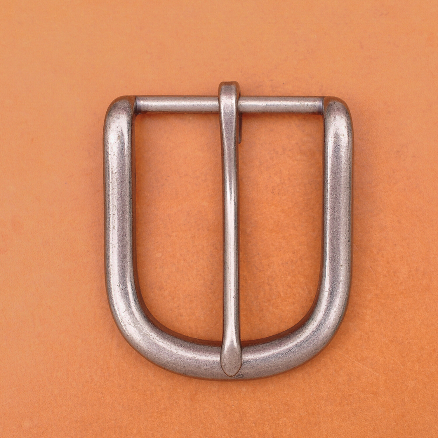Solid Antique Silver Prong Pin Buckle Men Leather Belt Replacement Buckle 39mm