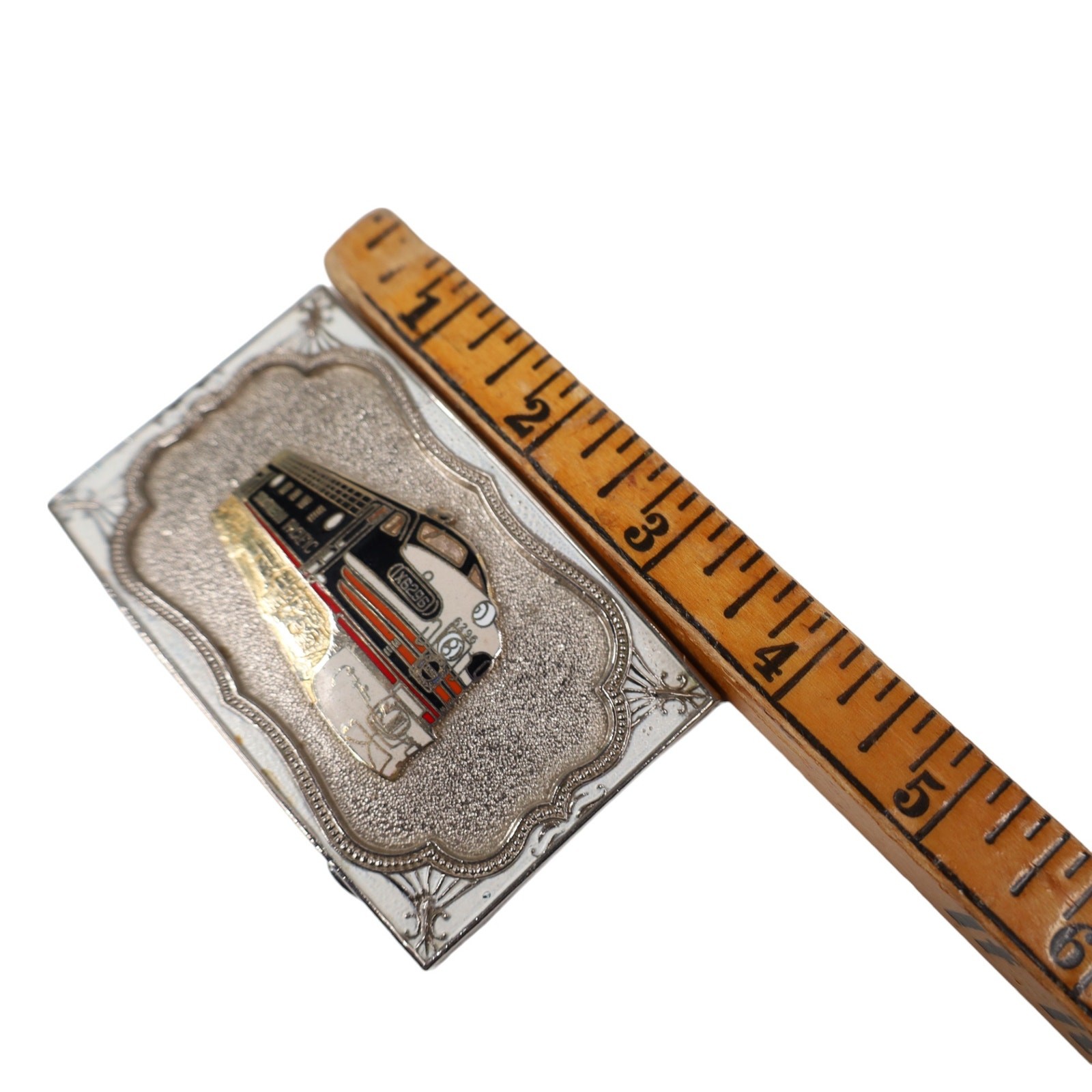 Vintage Southern Pacific X6296 Locomotive Plaque Belt Buckle 4&Prime;