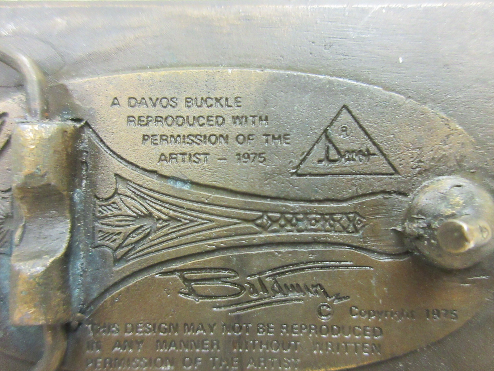 1970s Davos Pennsylvania Railroad Locomotive & Train Brass Fashion Belt Buckle