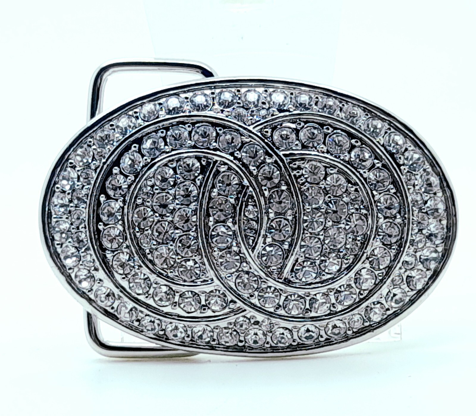 Fashion Men Women western classic Belt Buckle Silver Metal crystal rhinestones 8