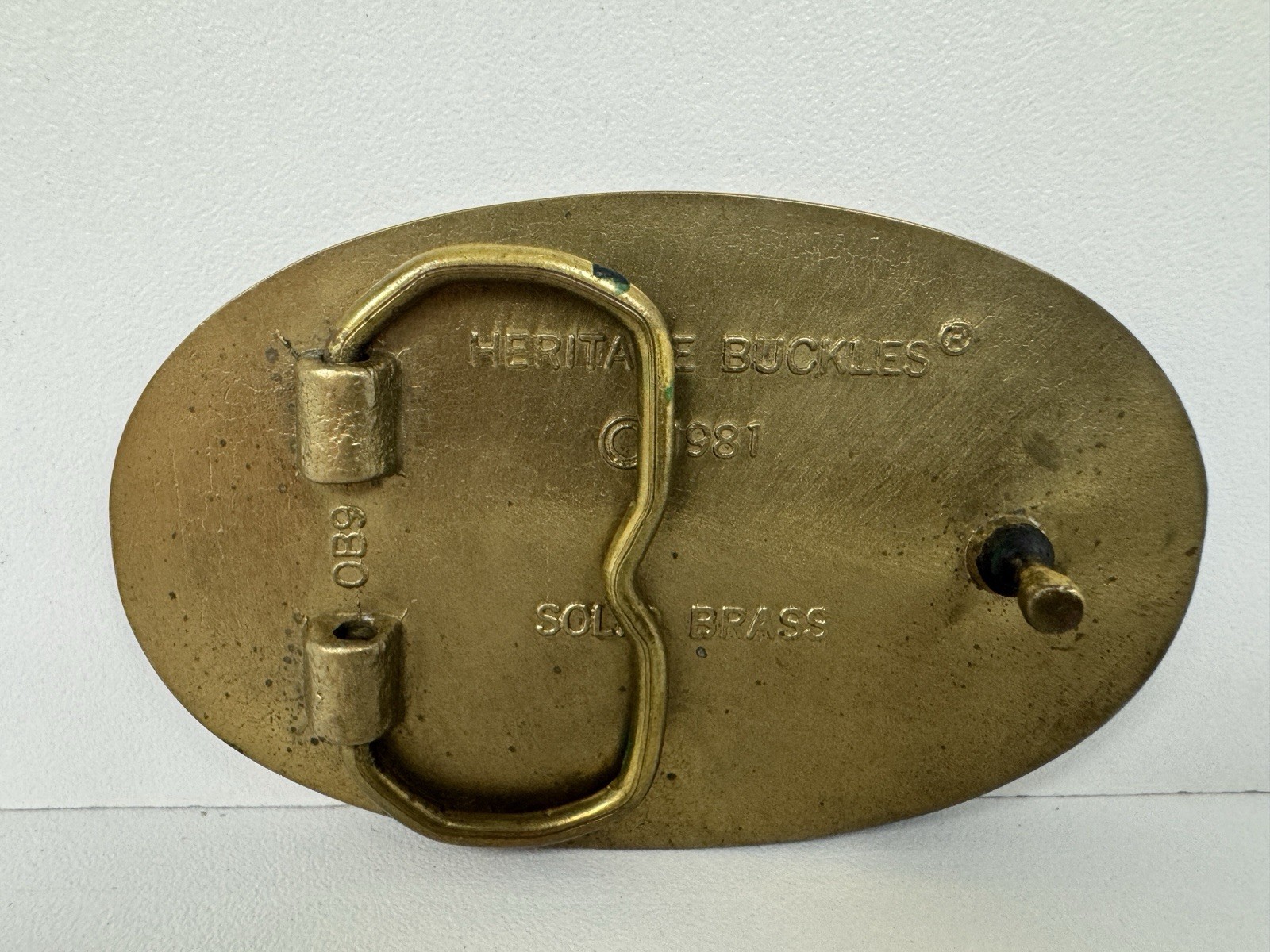 Vintage Honda Goldwing Motorcycle Brass Belt Buckle. Made In USA