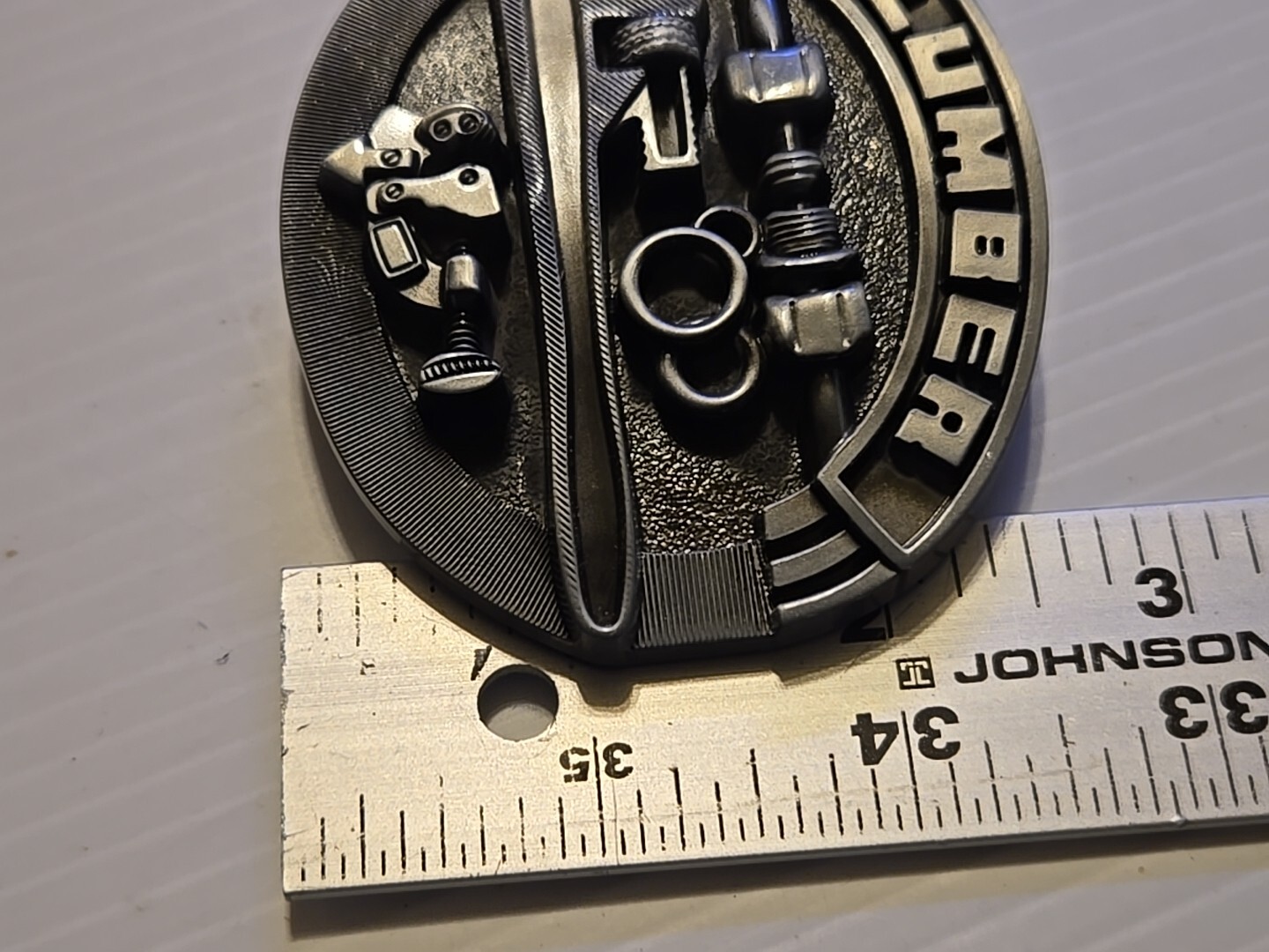PROFESSIONAL PLUMBER PIPE WRENCH Metal Belt Buckle