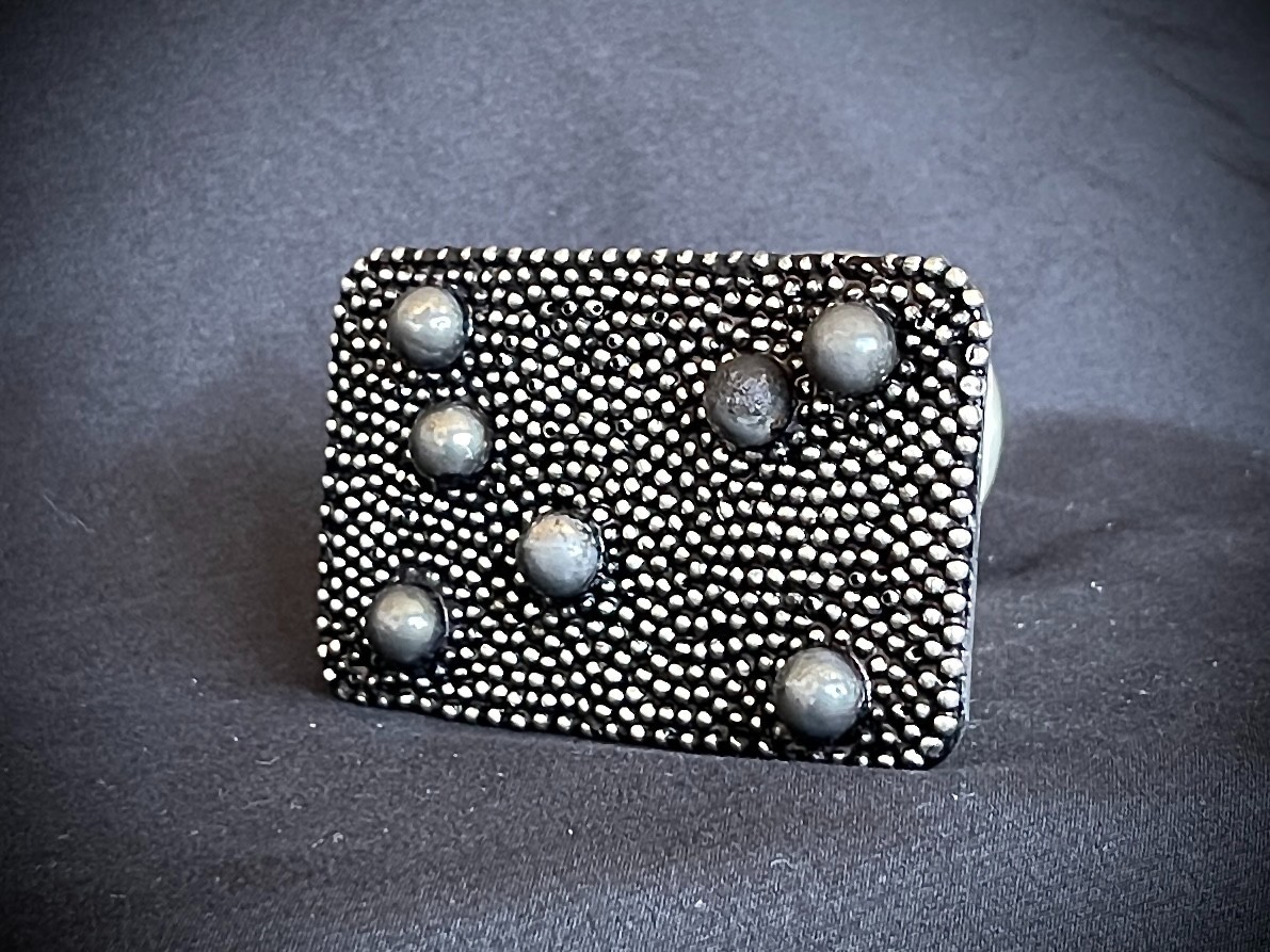“Dead Planets” Industrial Cosmic Wearable Art Belt Buckle – Darren McNeese