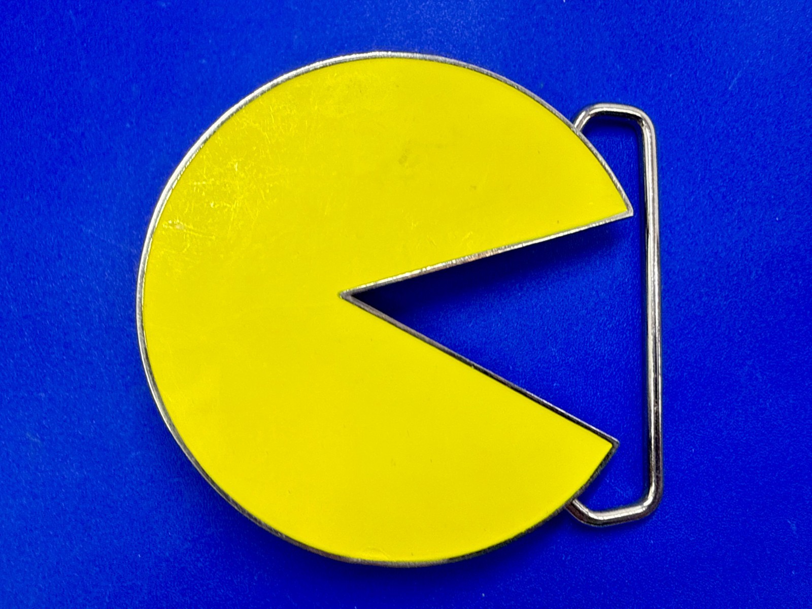 Pacman Maze Arcade Video Game Yellow Enameled 2010 by Namco Bandai Belt Buckle
