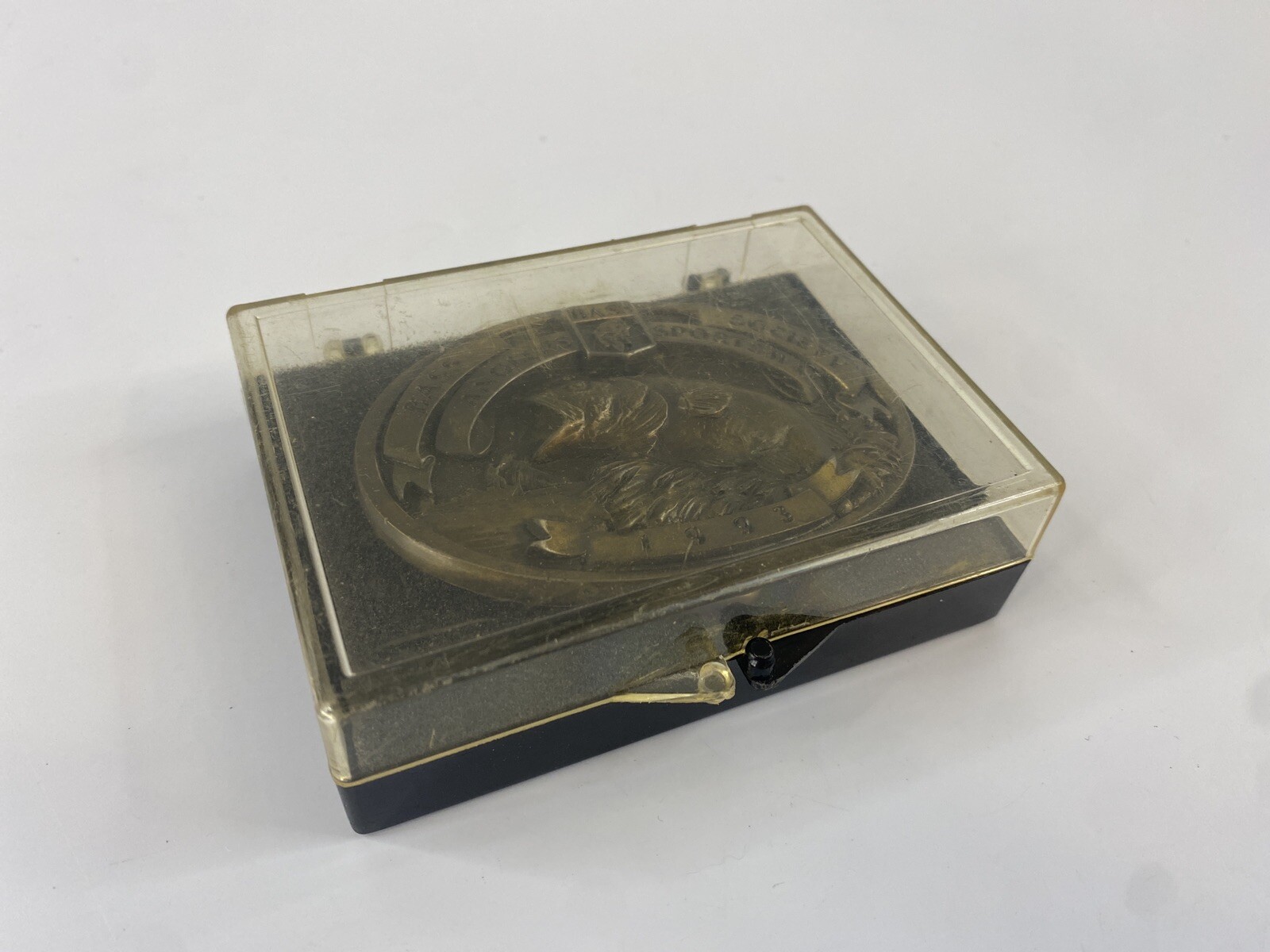 1993 Men&rsquo;s Bass Anglers Fishing Sportsman Society brass belt buckle.