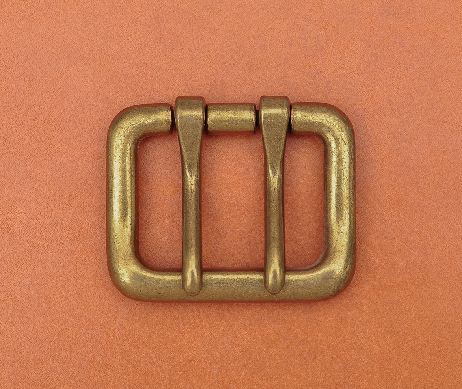 Men Retro Brass Double Tongue Pin Prong DIY Metal Belt Buckle Fits 40MM Straps