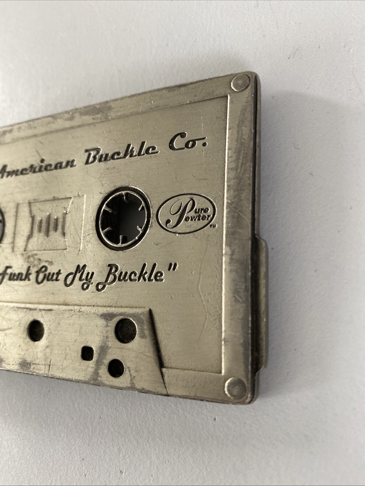 Cassette Belt Buckle “Get The Funk Out My Buckle” Great American Buckle Co.